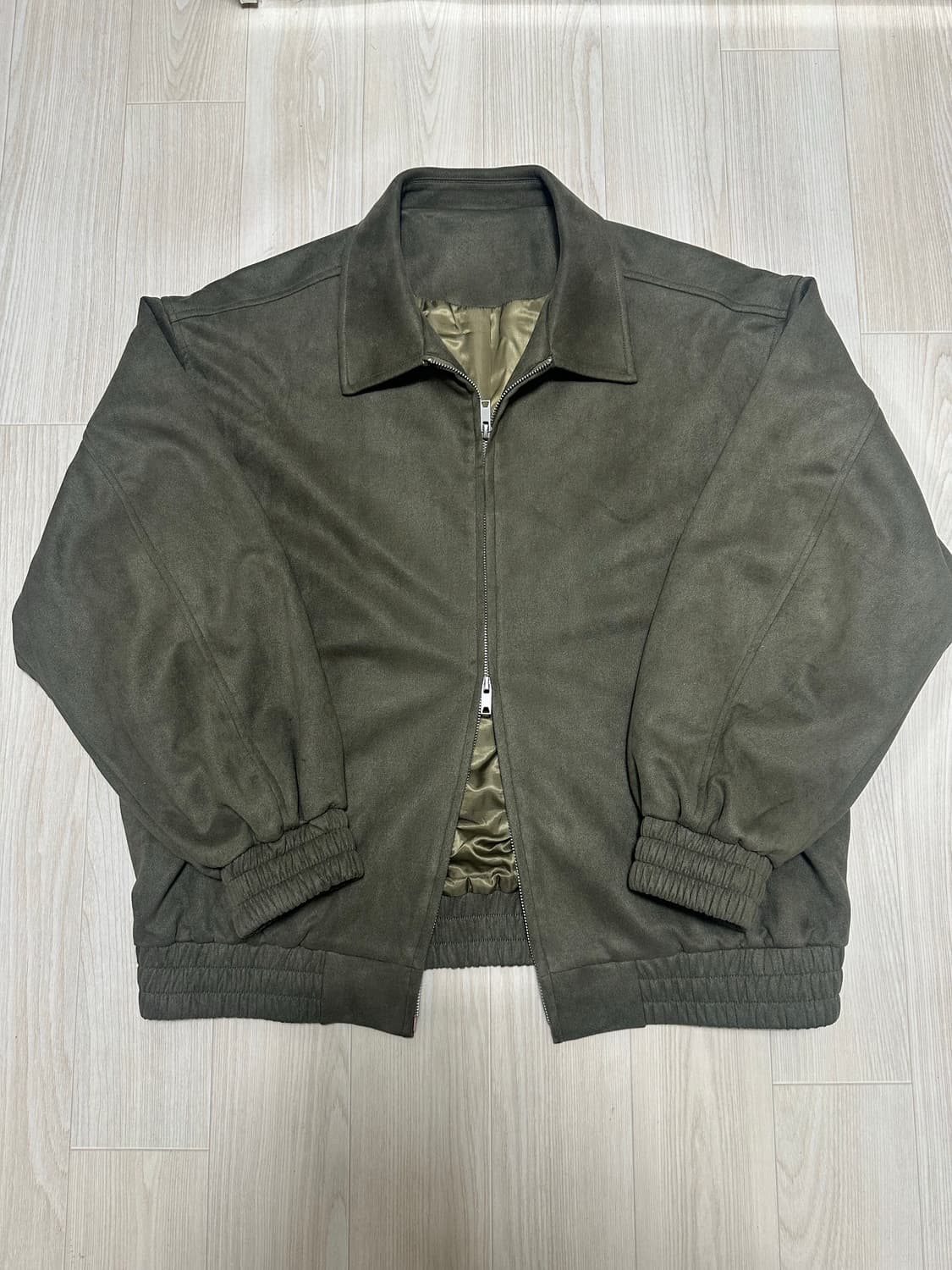 스탠다드에러 블루종 스웨이드자켓 카키 상품이미지2