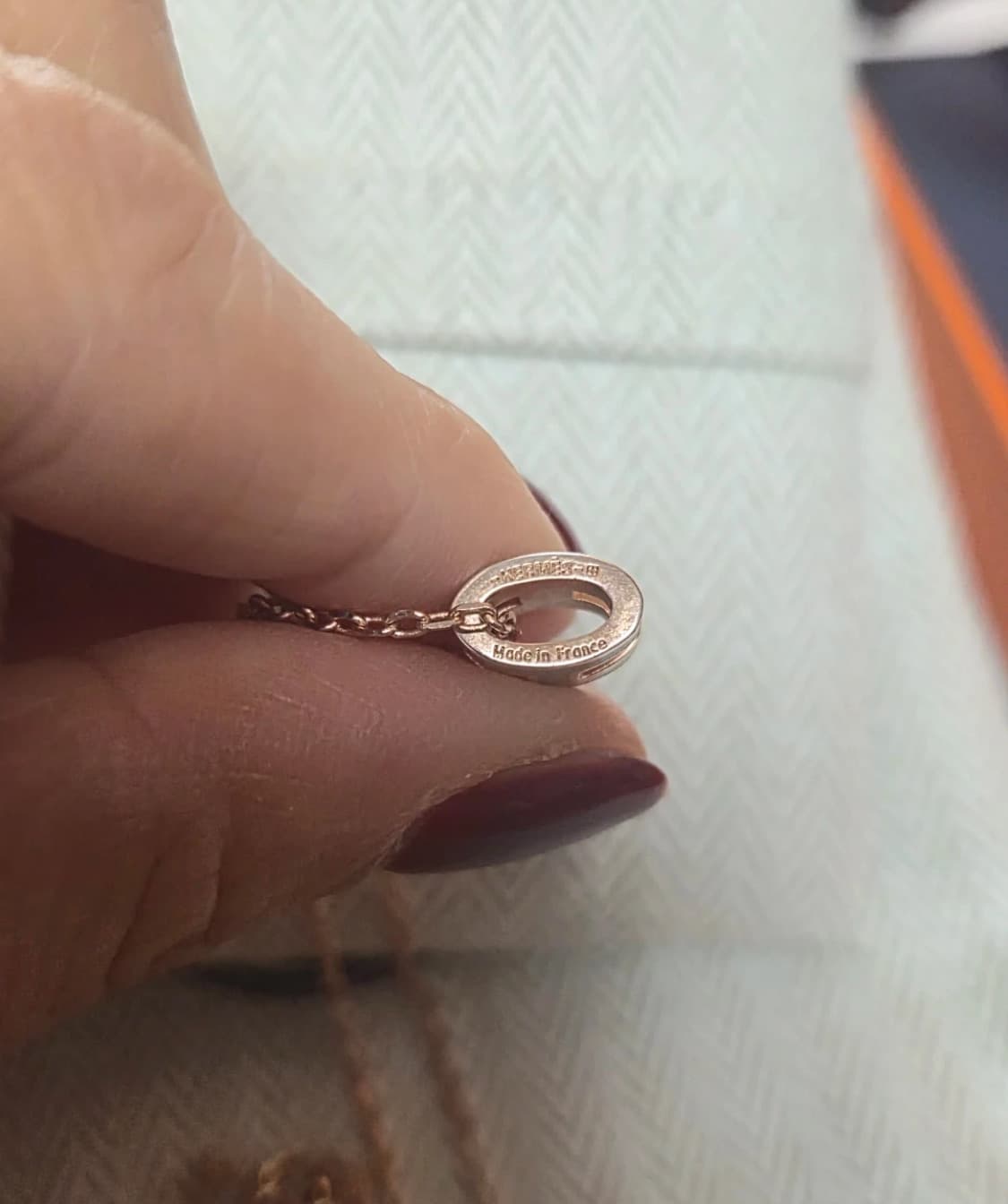 [급] 에르메스 미니팝아슈 목걸이 마론글라세 상품이미지4