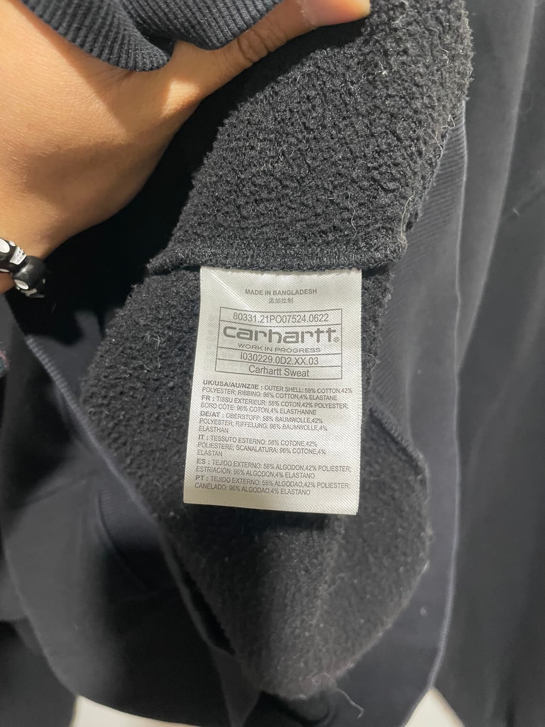 칼하트 맨투맨 블랙 상품이미지6