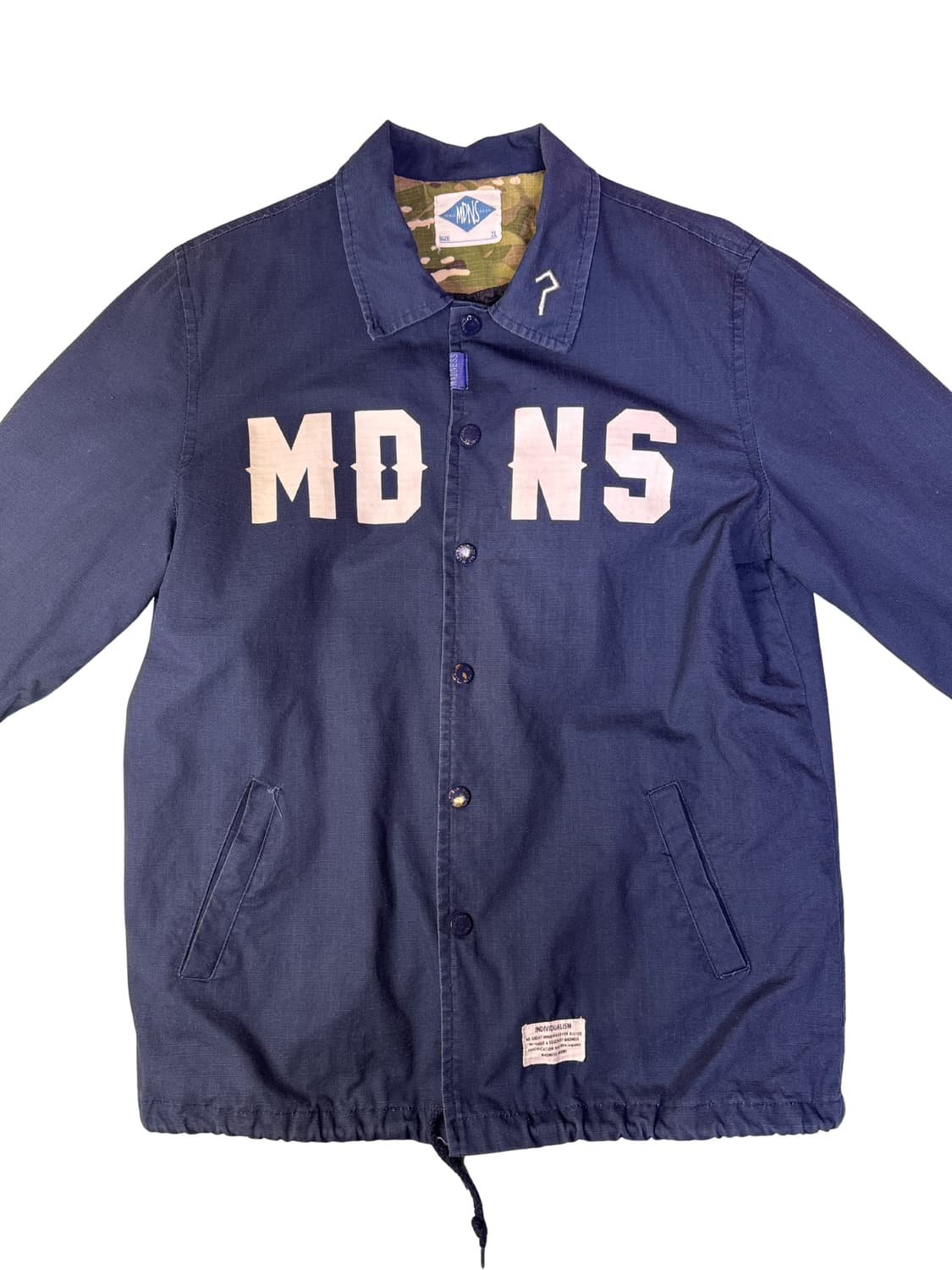 빈티지 매드니스 MADNESS 립스탑 MDNS 스펠아웃 코치자켓 XL 상품이미지2