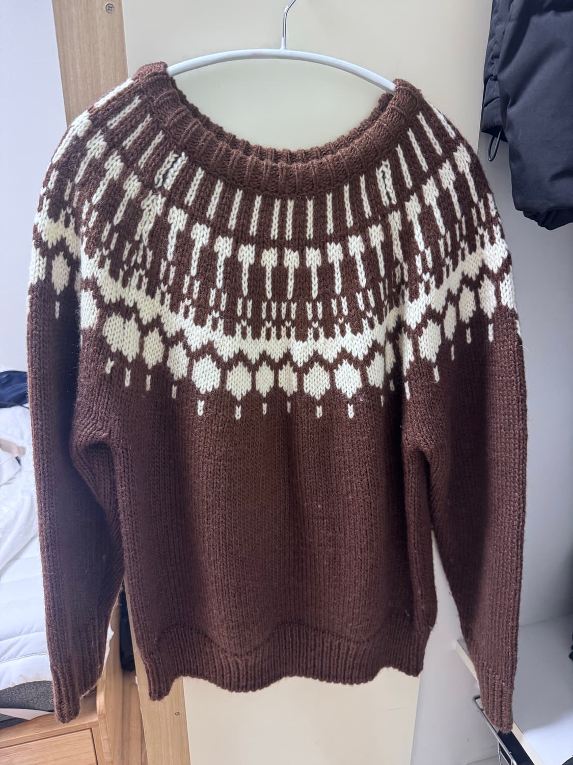 포니테일 VTG Punch Card Sweater (BROWN) 상품이미지1