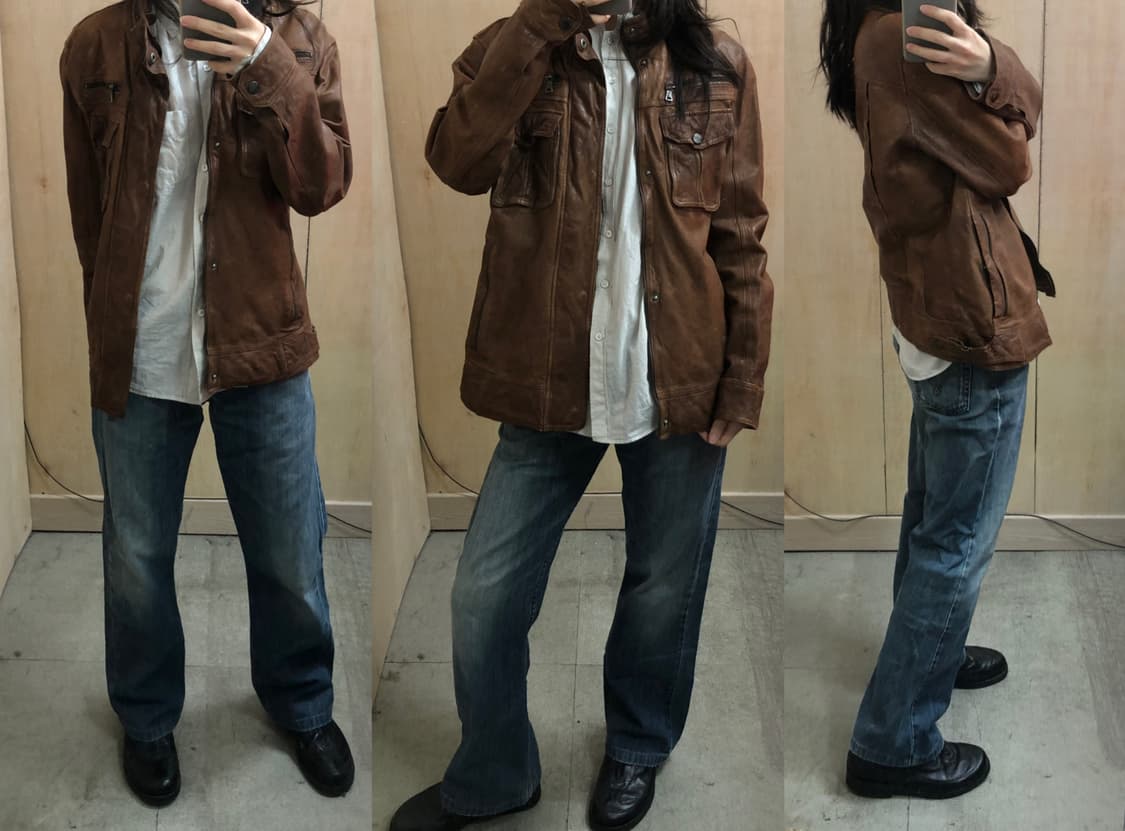 빈티지 guess 리얼 레더 자켓 상품이미지1