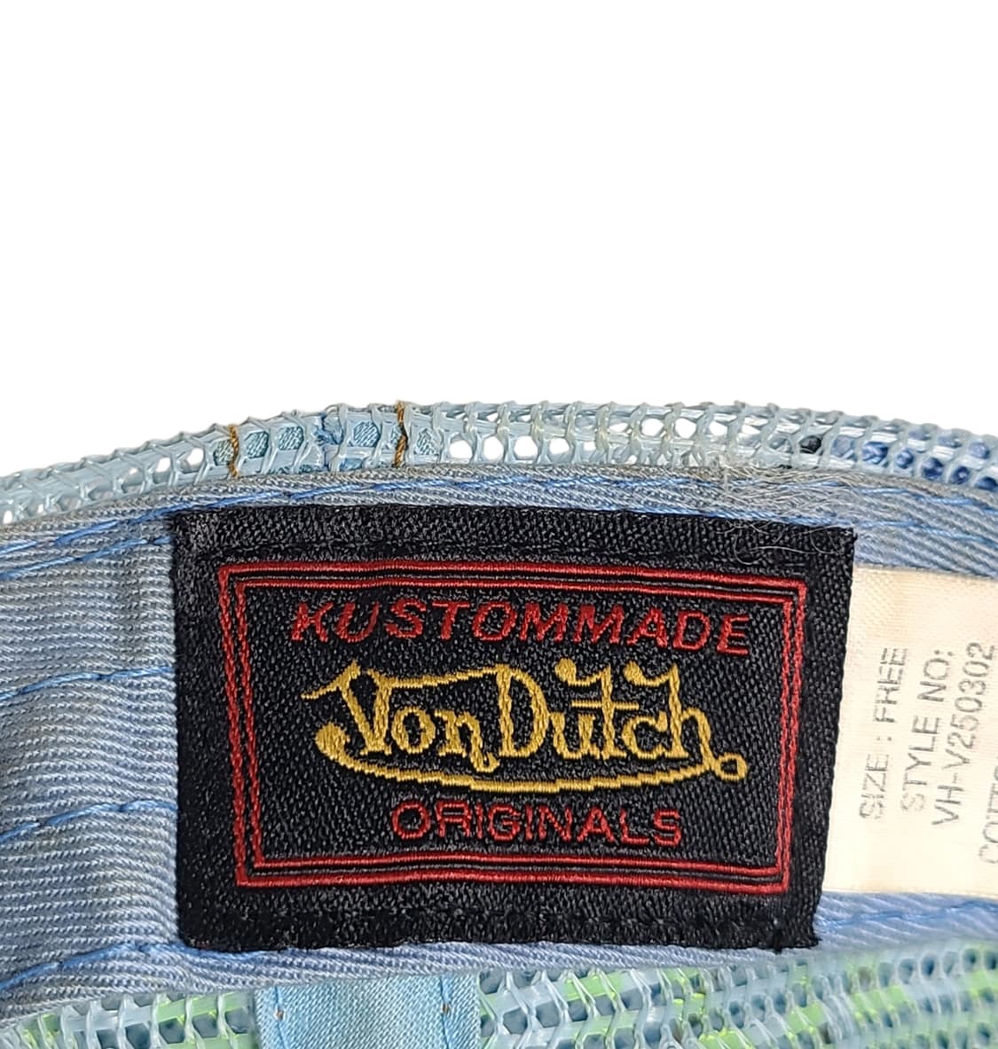 VonDuTch) 본더치 Y2K 사이드 로고 메쉬캡 스카이블루 상품이미지6