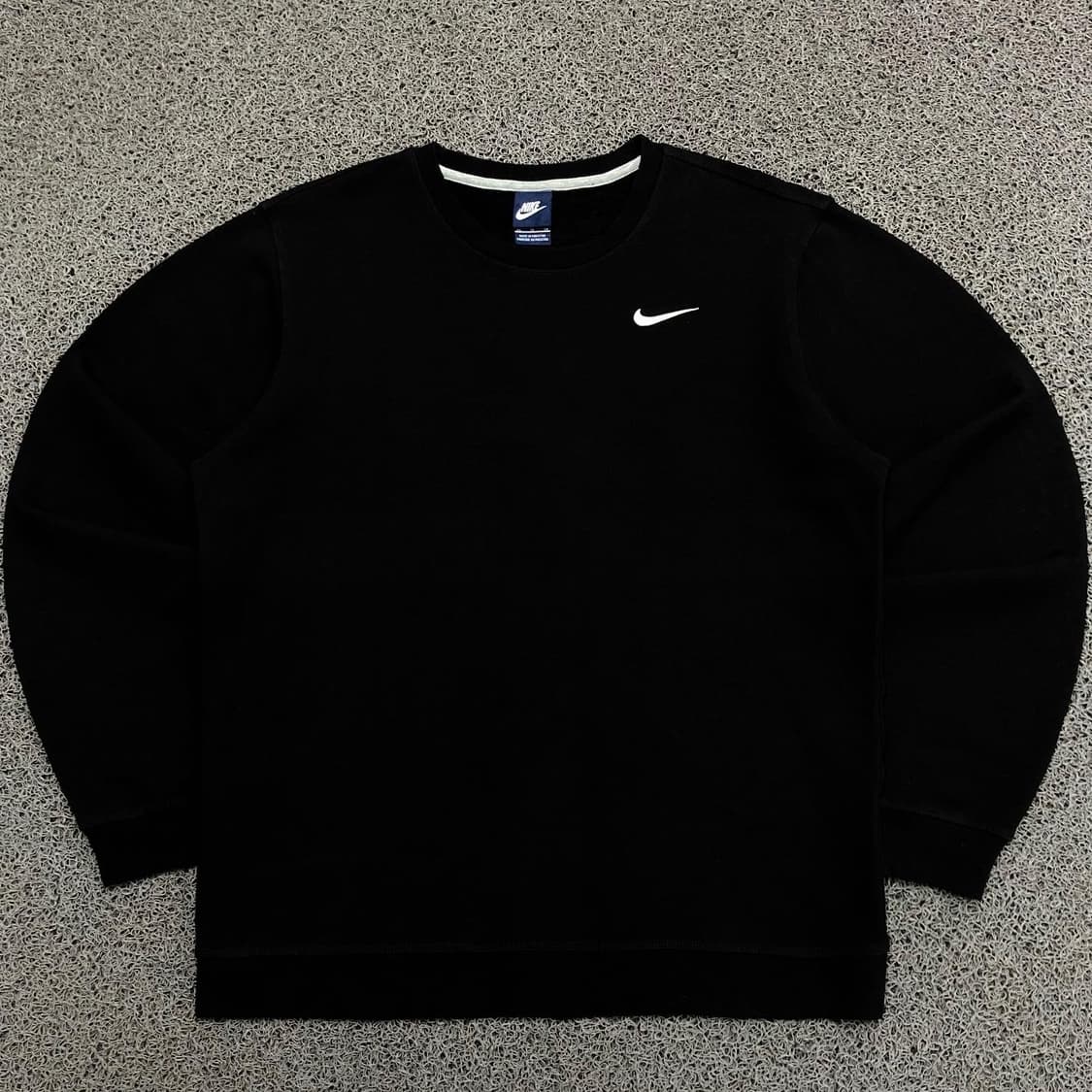 Nike 나이키 자수 스우시 블랙 헤비 스웻 맨투맨 ( 상품이미지1