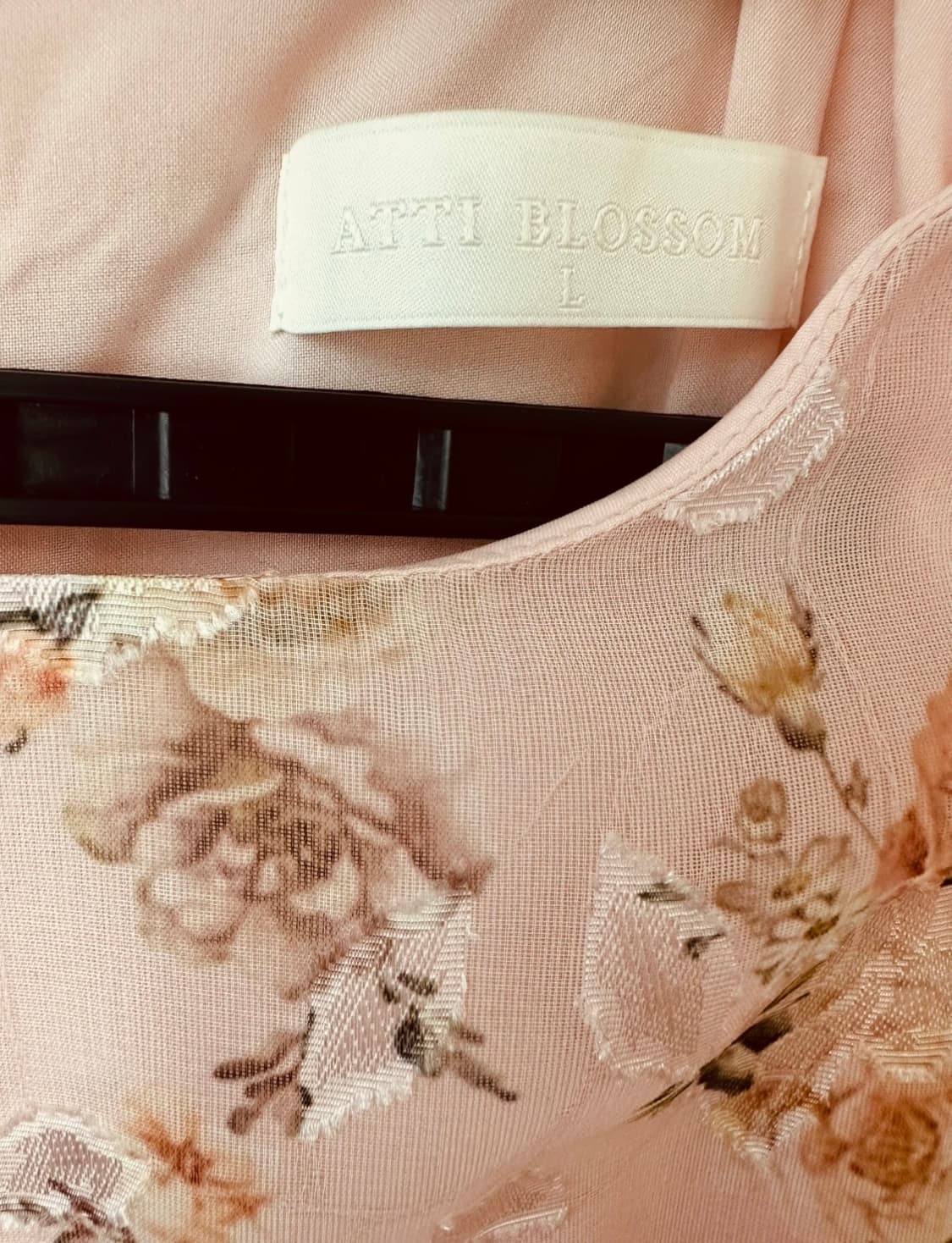 핑크 플라워 쉬폰 롱 원피스 상품이미지6