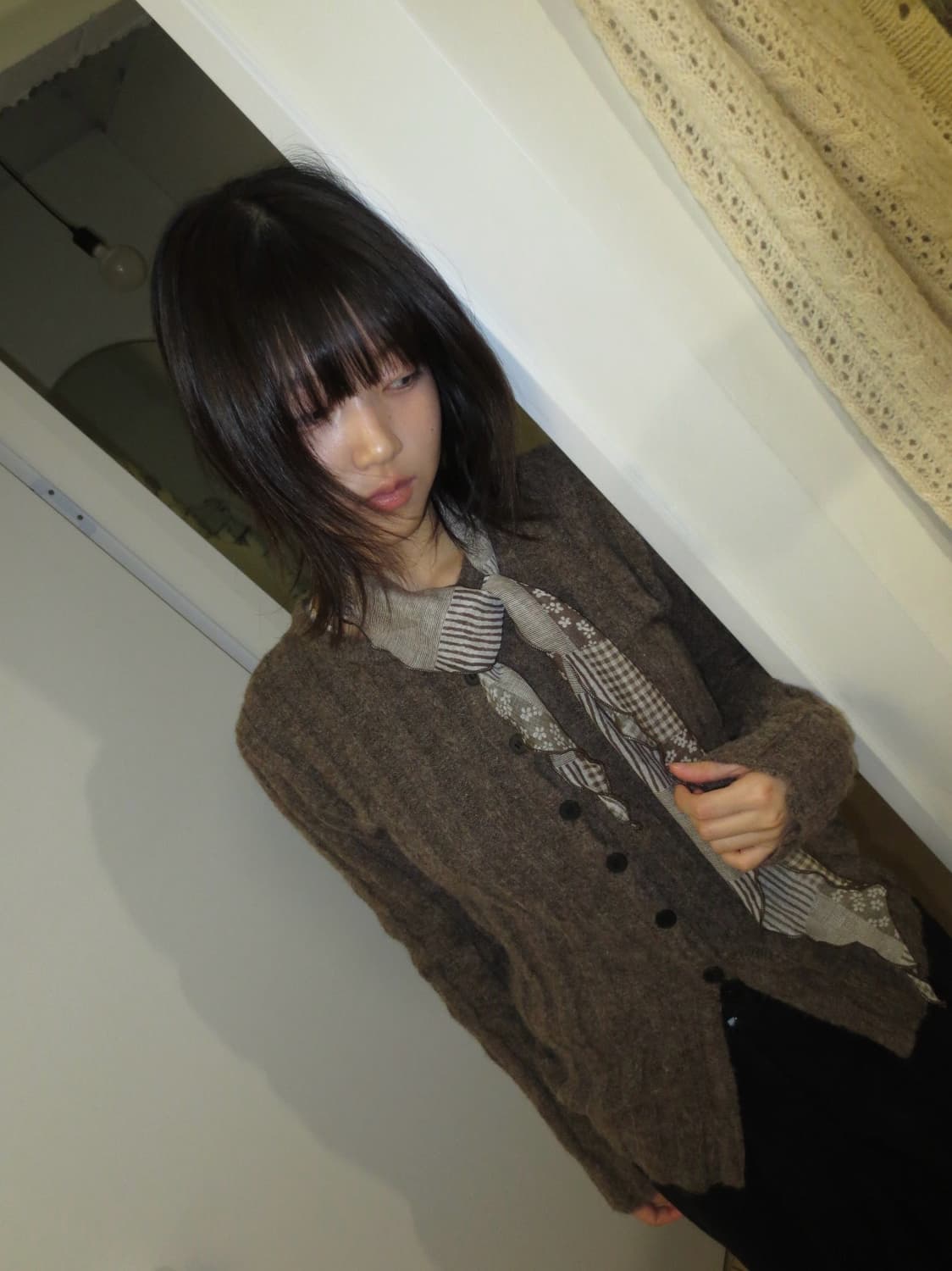 vintage brown cardigan 상품이미지4
