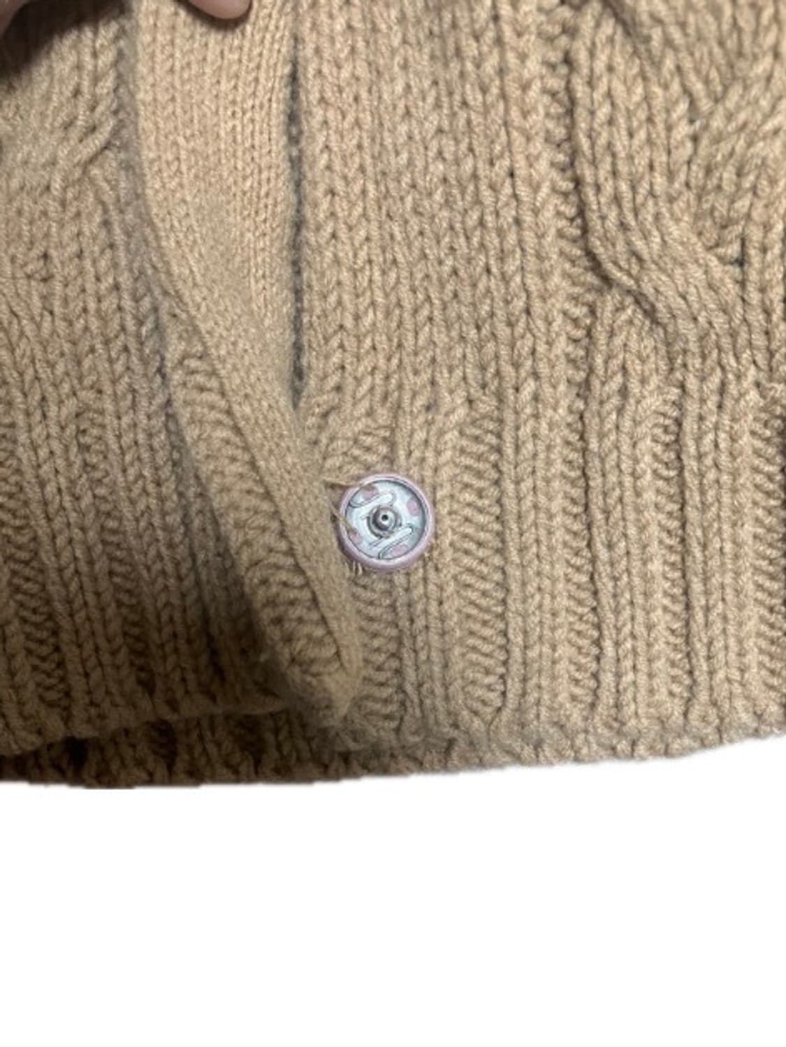 브라운 퍼 니트 떡볶이 가디건 상품이미지4