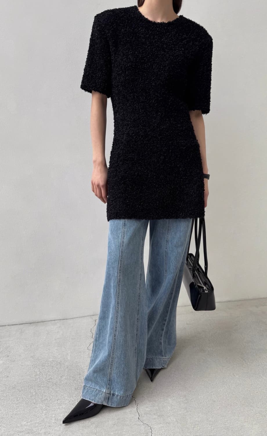 드래곤블루스 실루엣 니트 원피스 - 아이보리 S 상품이미지8