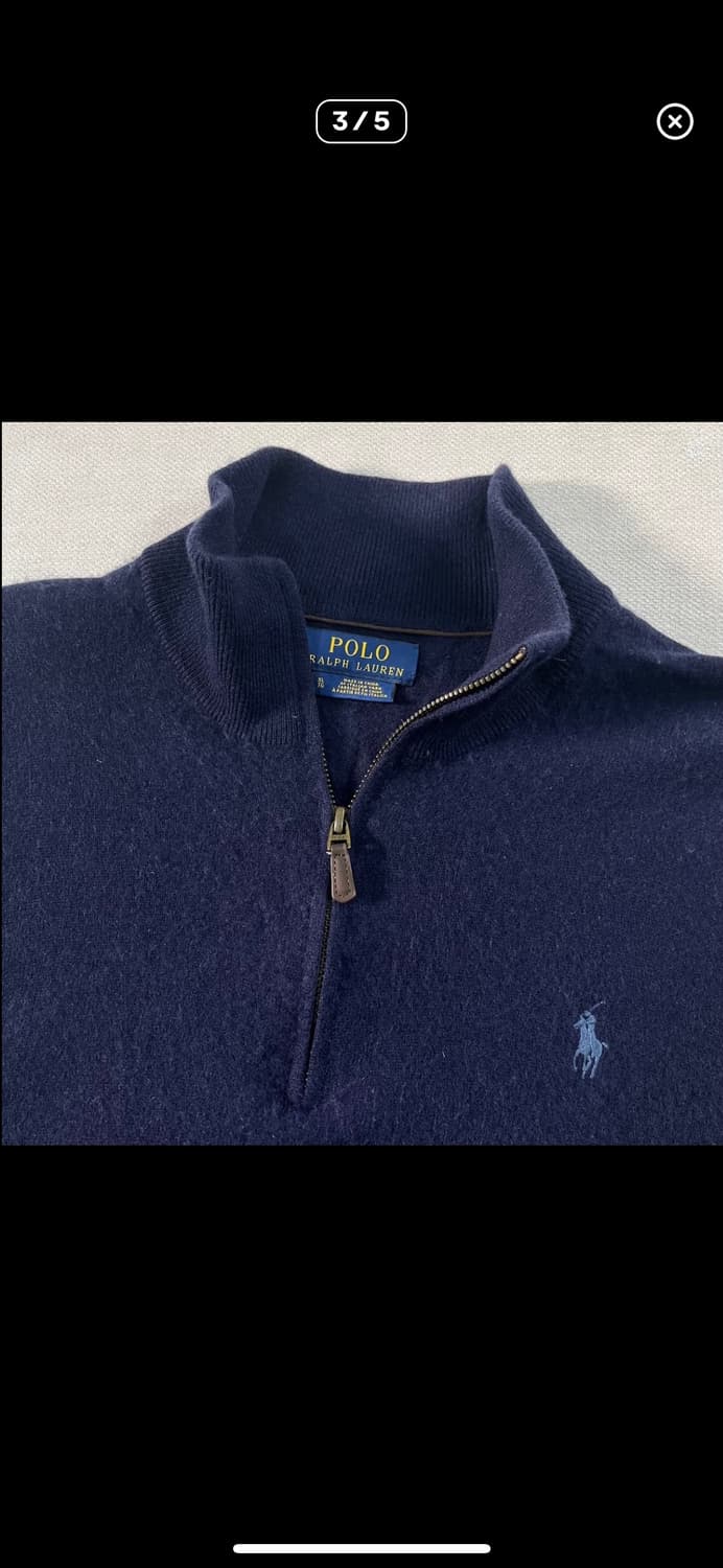 100폴로 랄프로렌 신형 반집업 니트 상품이미지3