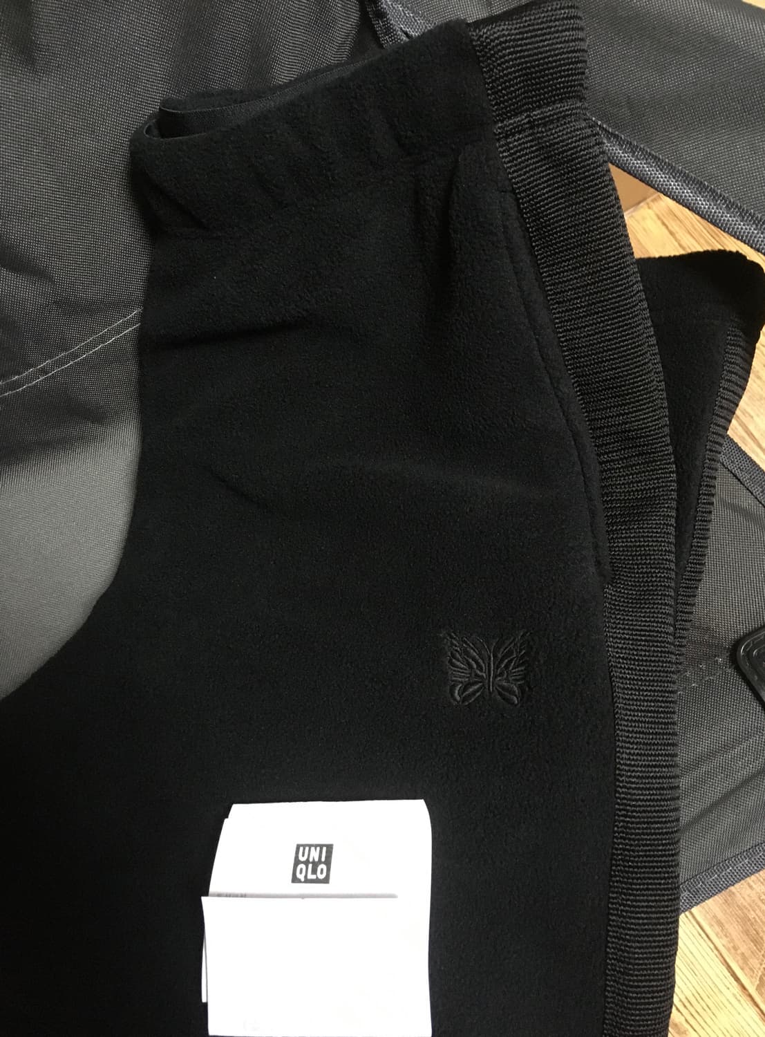 (M)유니클로 니들스 후리스 와이드 팬츠 블랙 판매합니다 상품이미지3