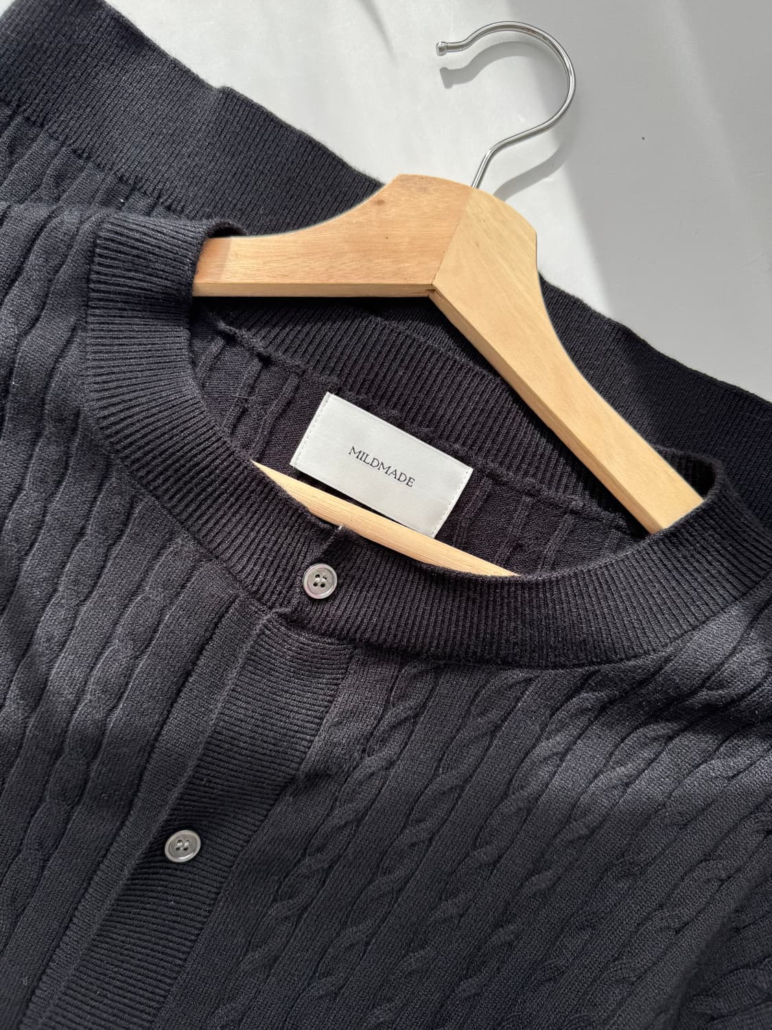 마일드마켓 하우스 소프트 넥 가디건 블랙 상품이미지1