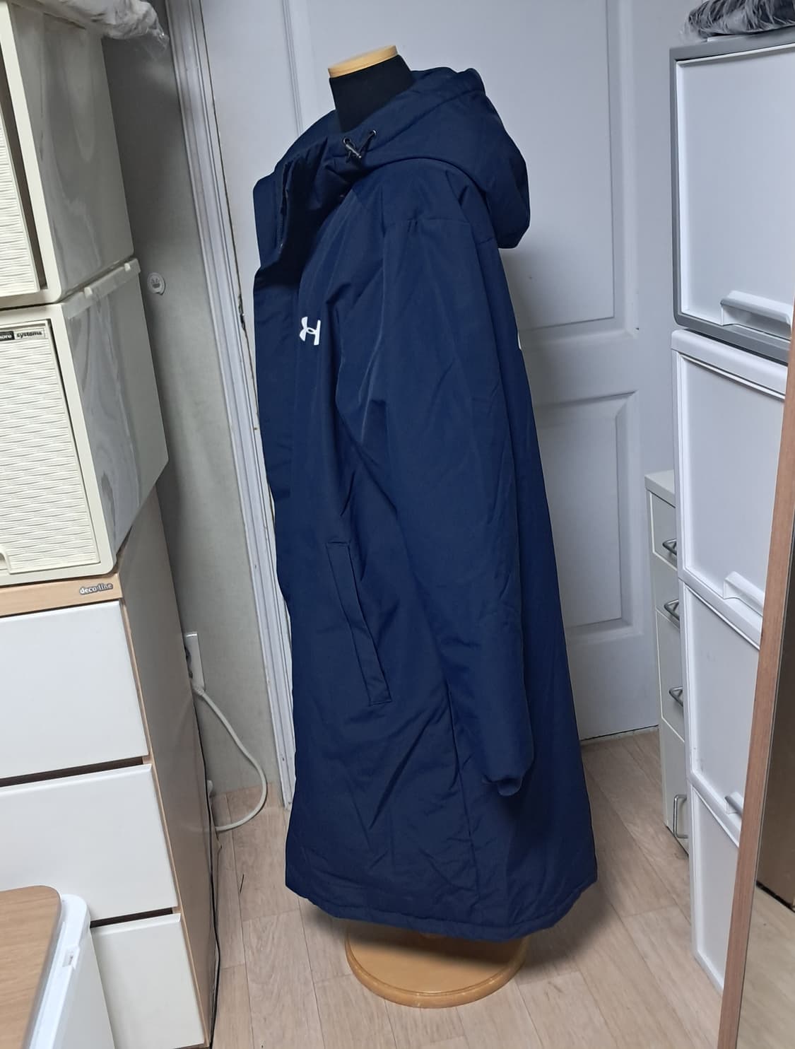 언더아머 네이비 남성 롱패딩 L사이즈(약100~105)상태상급 상품이미지3