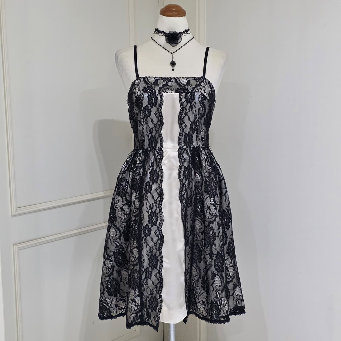 일본빈티지)블랙 고딕로리타st 레이스 앤틱 바로크 로맨틱 원피스 상품이미지2