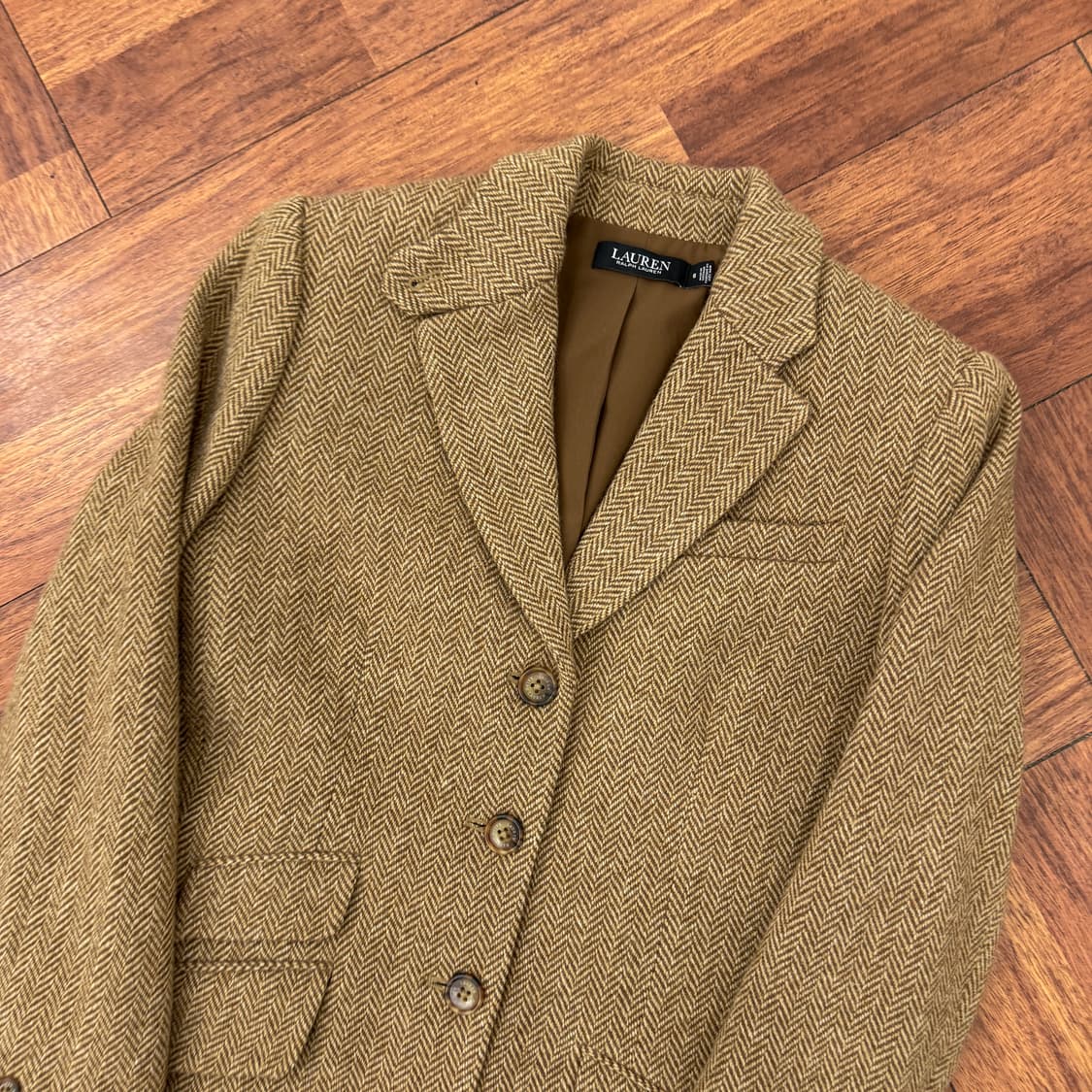 여성용 55 로렌 랄프로렌 헤링본 블레이저 자켓  상품이미지3