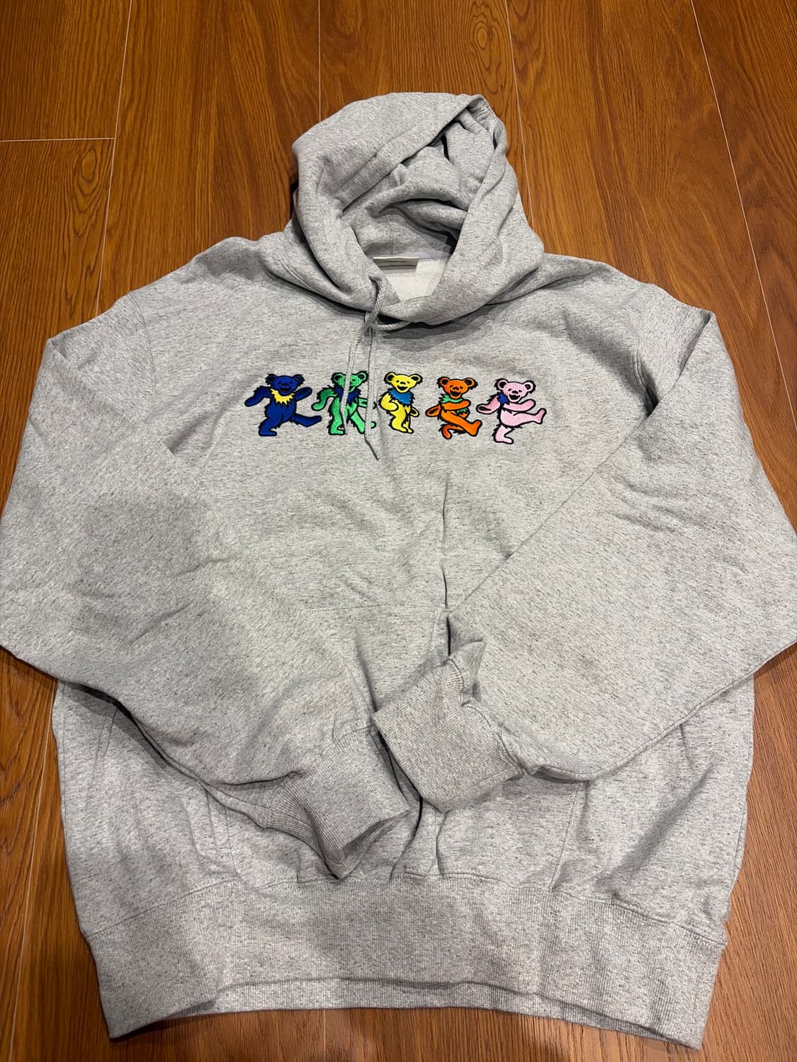 디스이즈네버댓 x 그레이트풀 데드 댄싱 베어 후드 헤더 그레이 상품이미지1