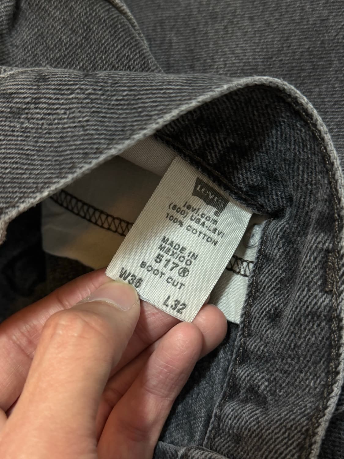 00's 빈티지 리바이스 517 블랙 부츠컷 플레어진 상품이미지10