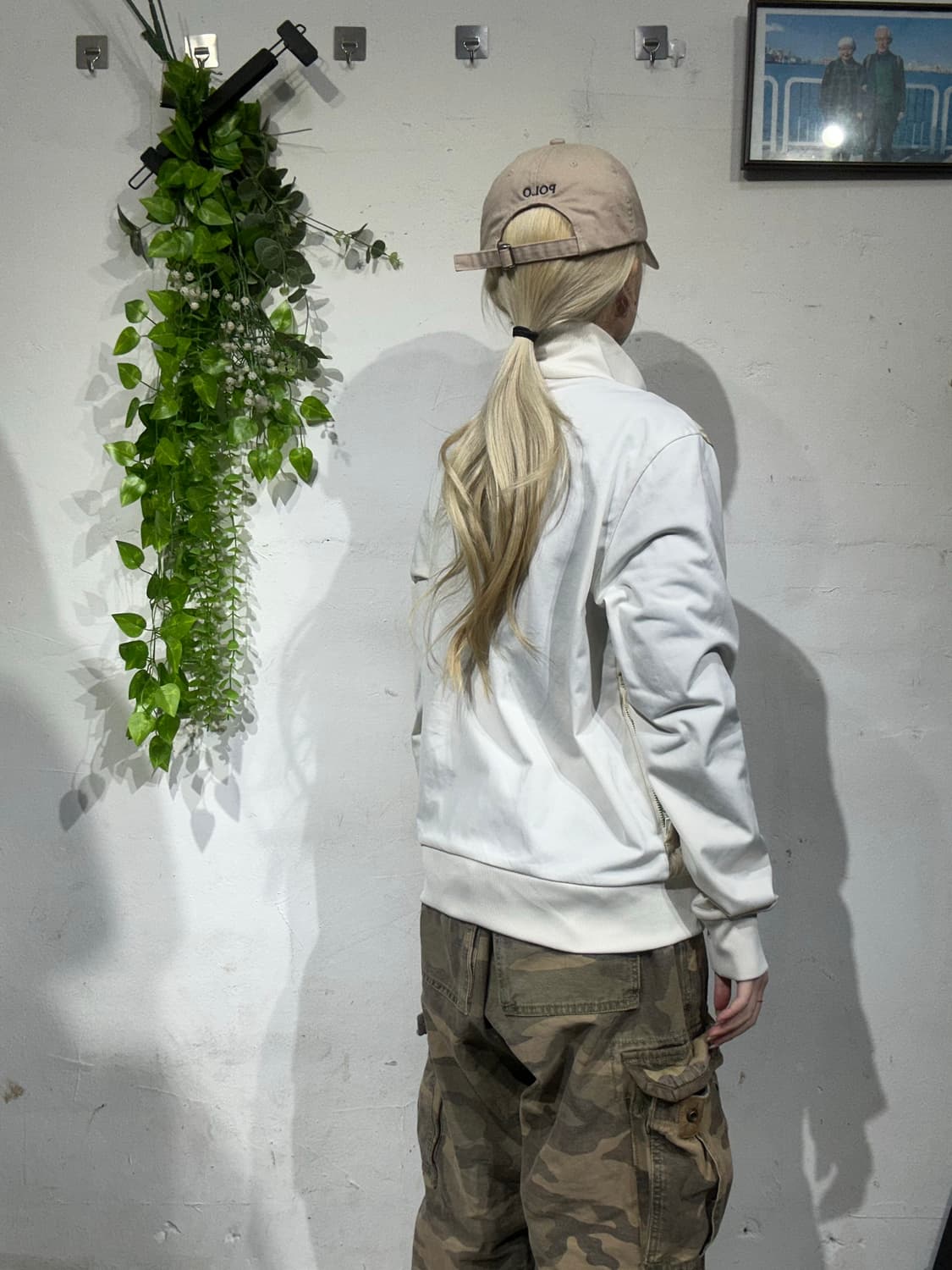 푸마 아이보리 패턴 트랙탑 져지 M 상품이미지3