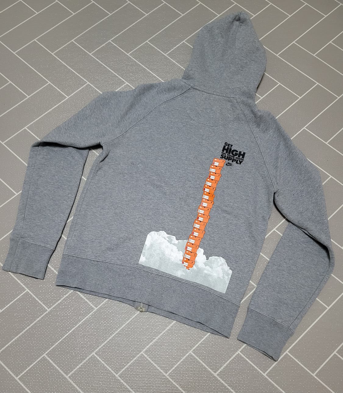 나이키 후드 풀집업 그레이 S 상품이미지2