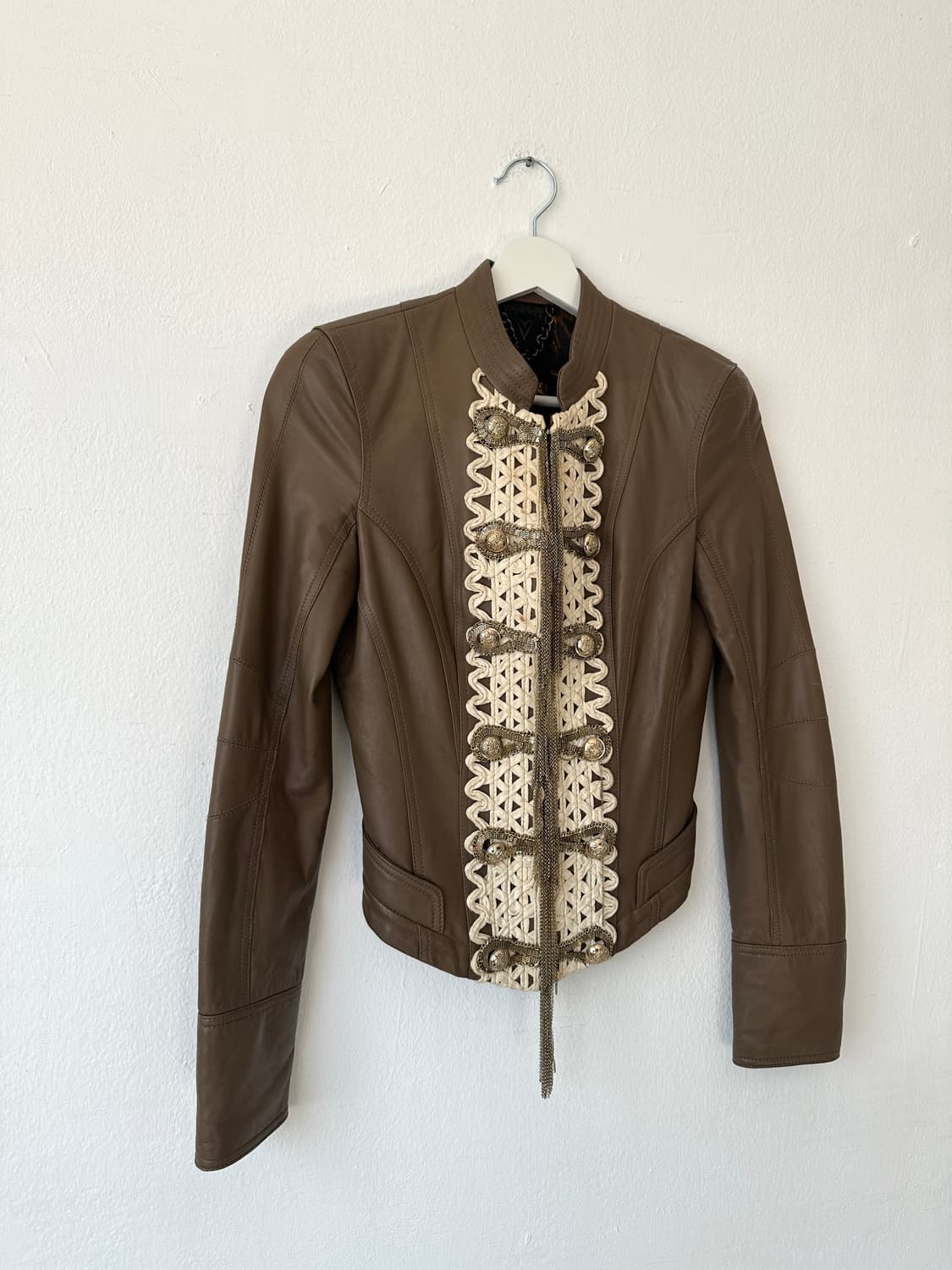 JPN VTG 나폴레옹 카멜 램스킨 레더 자켓 상품이미지5