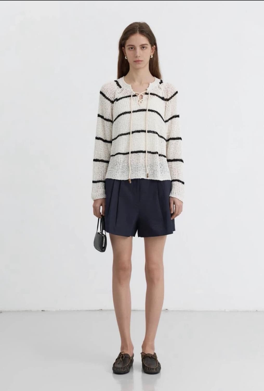 던스트 - 크로셰 니트 (스트라이프 L사이즈) 상품이미지1