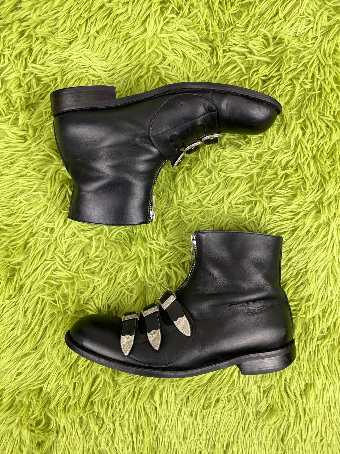 꼼 데 가르송 웨스턴 벨티드 레더 부츠 상품이미지7