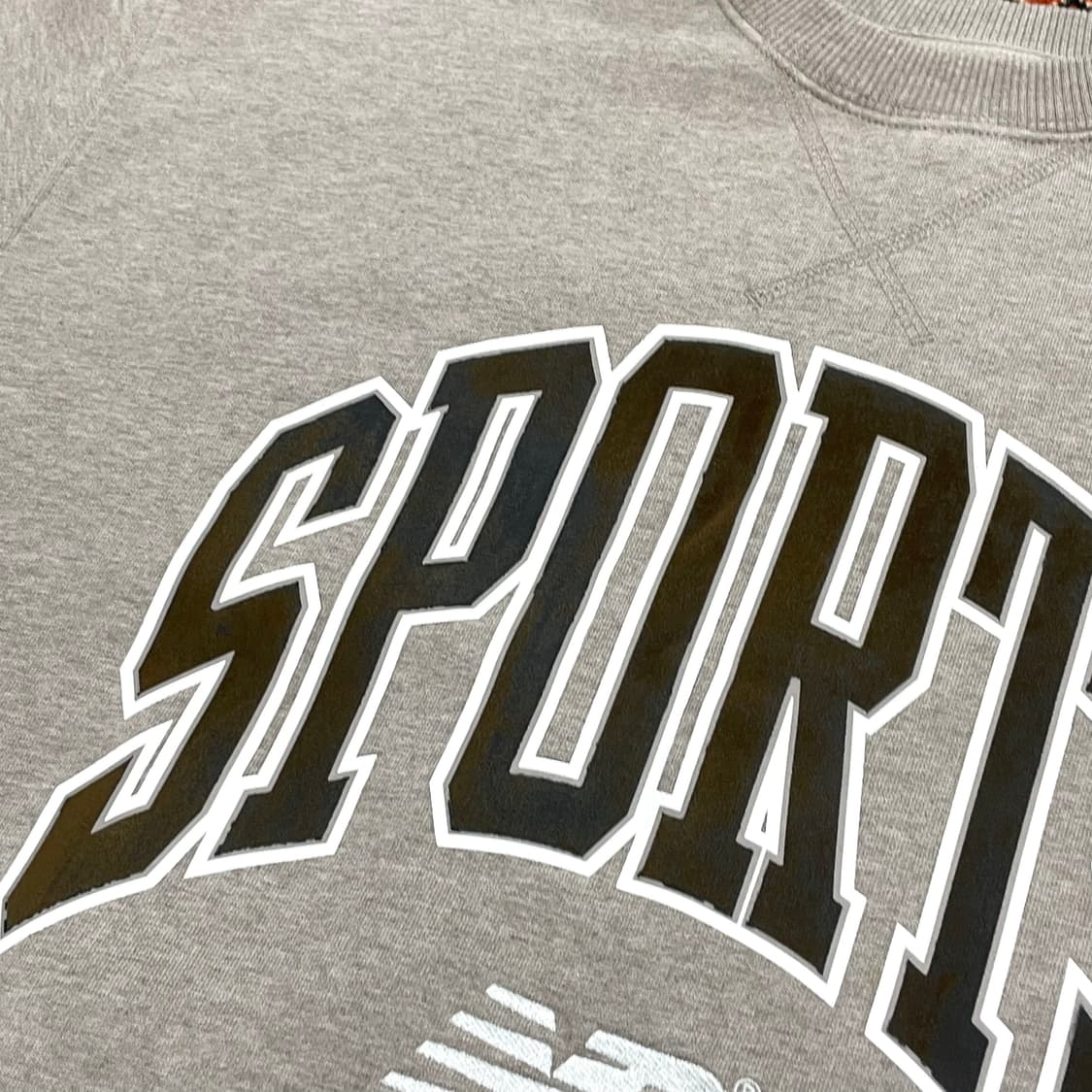 뉴발란스 프린팅 베이지 기모 후드티 남성L 상품이미지4