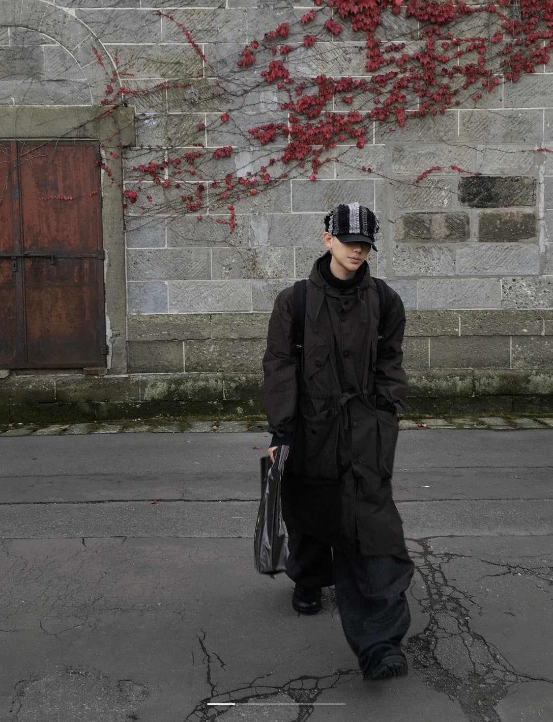 디서먼트 파인 오버 롱 후드 야상 블랙 상품이미지3