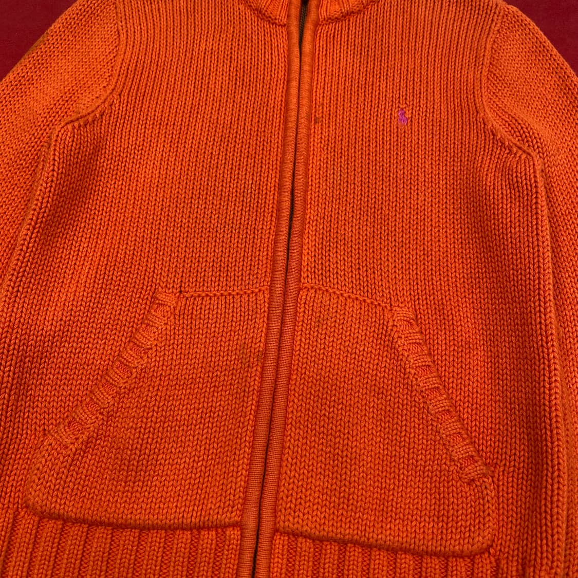 폴로 니트집업 실측 여성44 상품이미지4