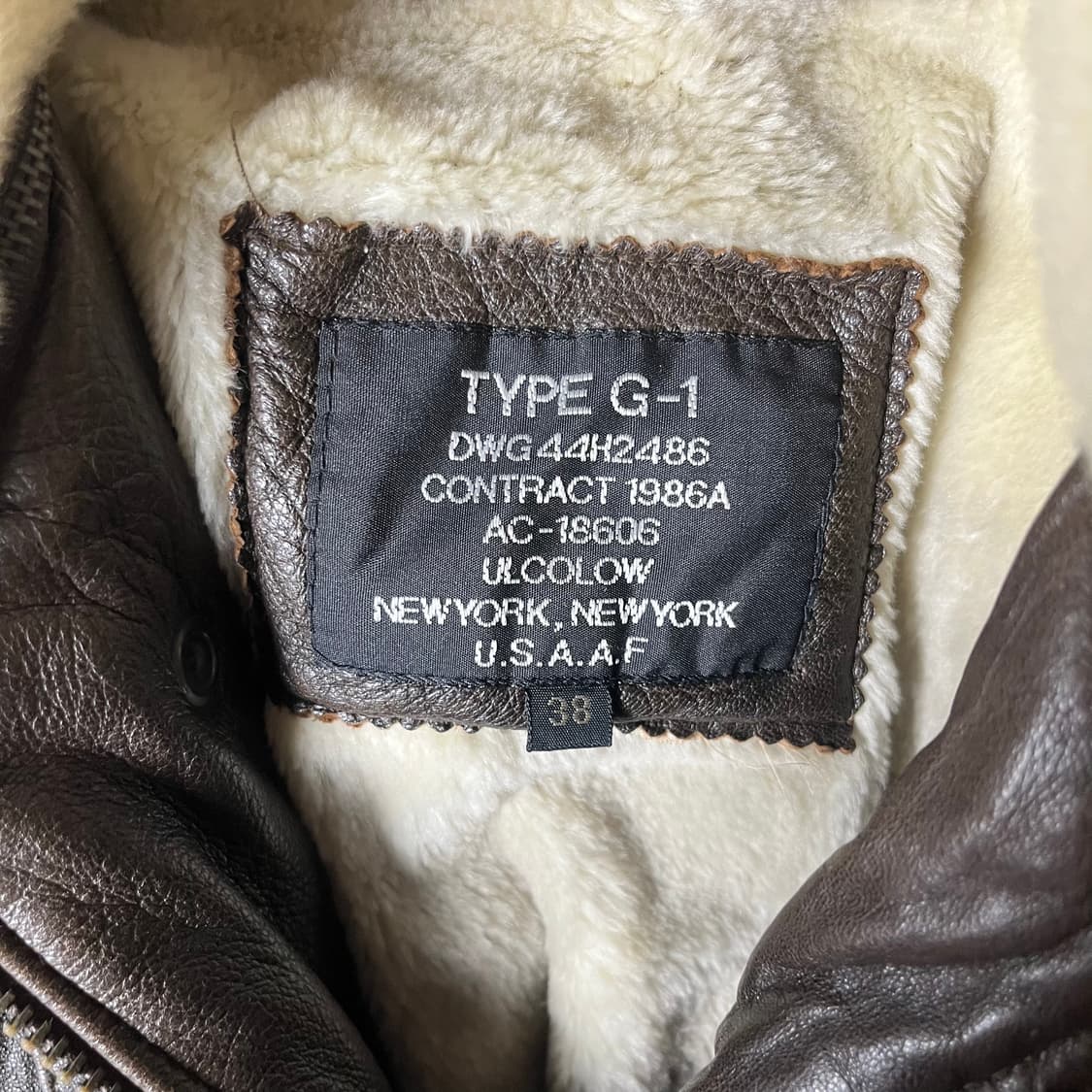 [JPN] 빈티지 재팬 USAF G-1 램스킨 무스탕 봄버자켓 상품이미지4