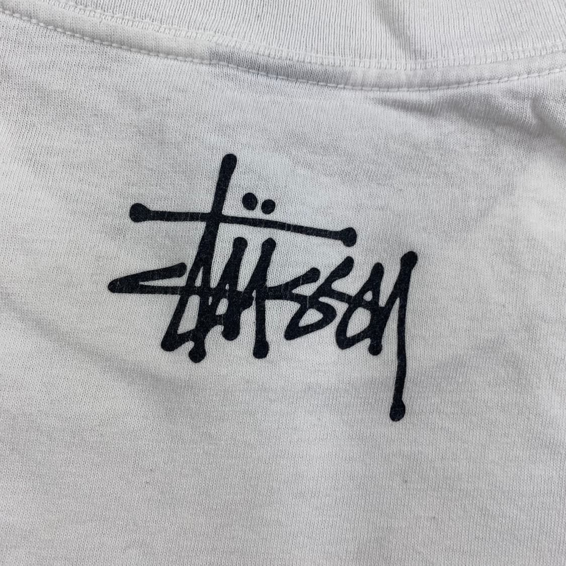 00s 올드 스투시 스컬앤본즈 화이트 하프 티 (105) 상품이미지5