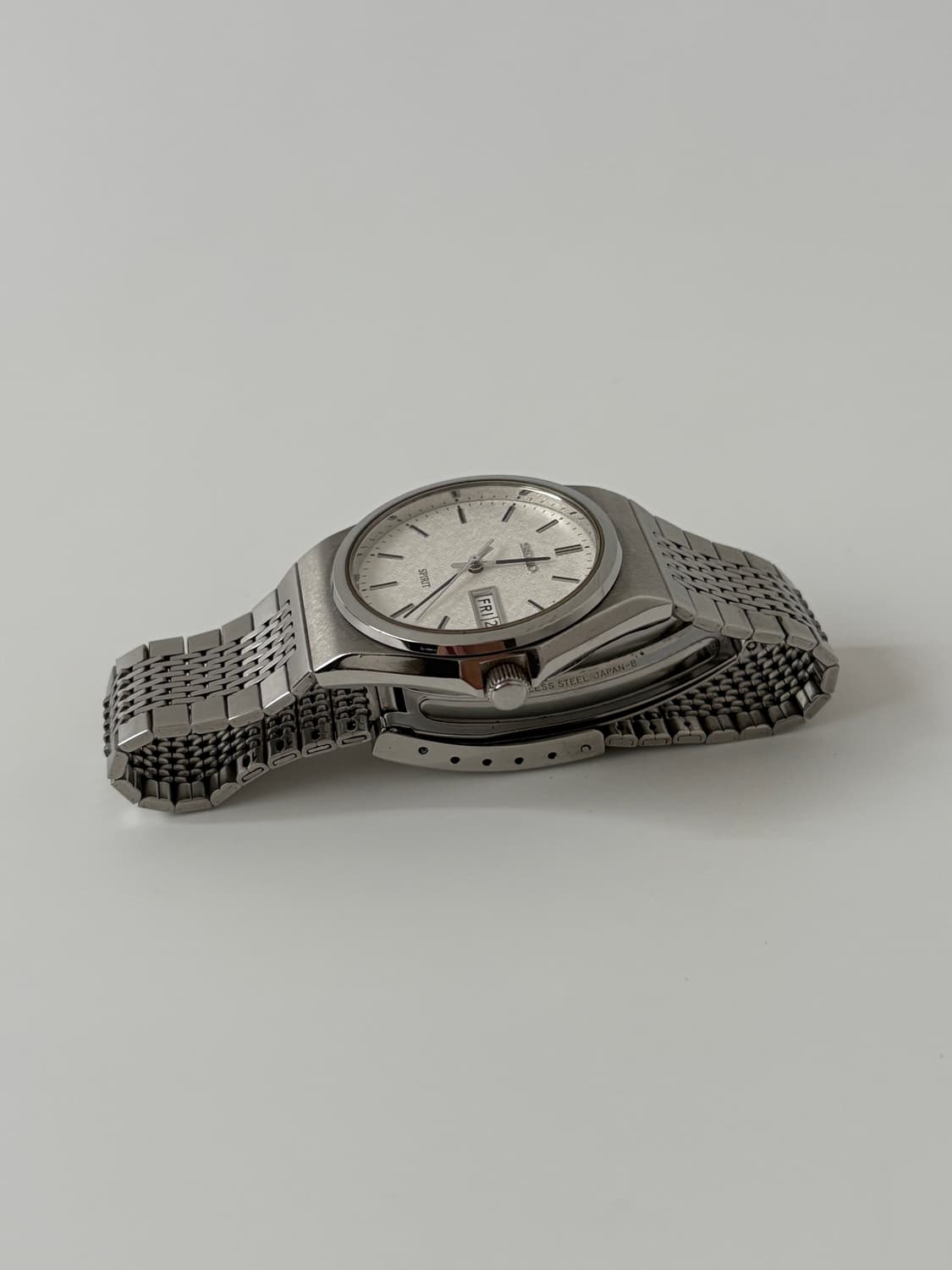 90s spirit texture dial silver quartz 상품이미지5