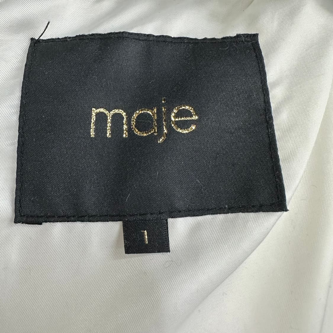 90 마쥬 maje 여자 램스킨 라쿤퍼 덕다운 패딩 상품이미지3