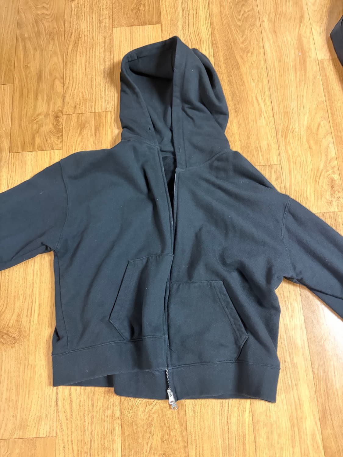 무탠다드 우먼즈 후디드 스웨트 집업 [블랙] 상품이미지2