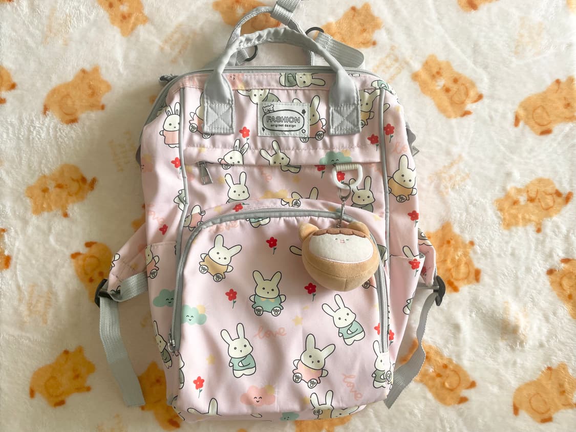 모리걸 빈티지 핑크 토끼 백팩 🐰💗🤍 상품이미지1