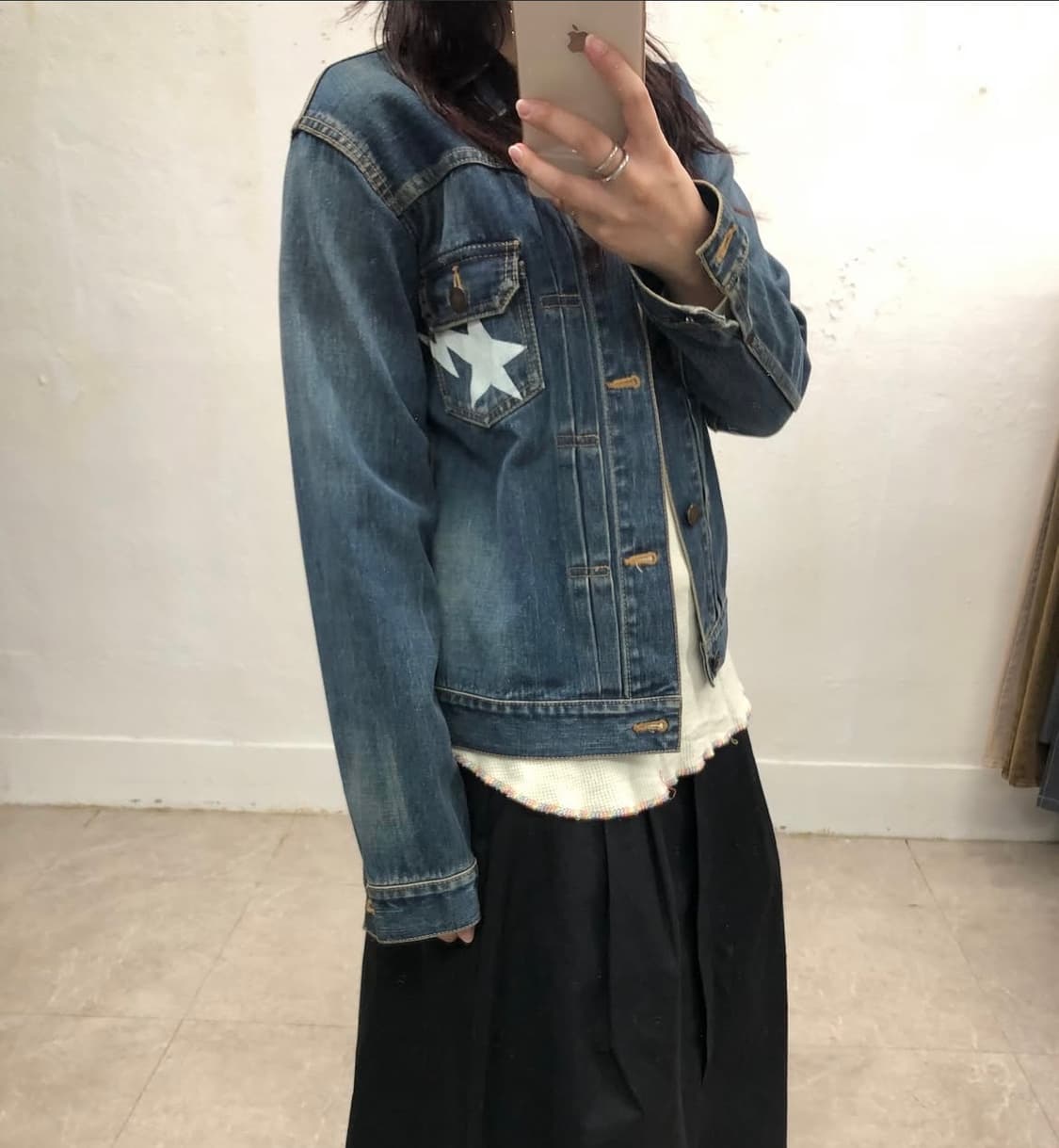 베이프 데님 자켓 상품이미지3
