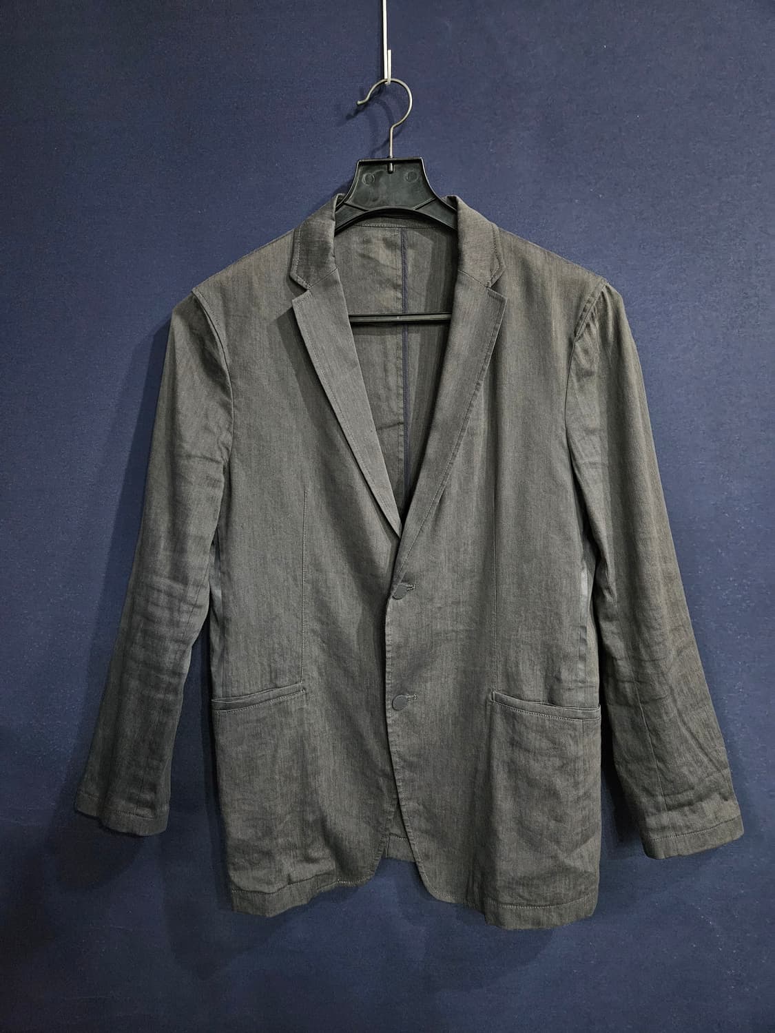 랑방 다크그레이 남성 슬림핏 100~105 마혼방 정장자켓  상품이미지1