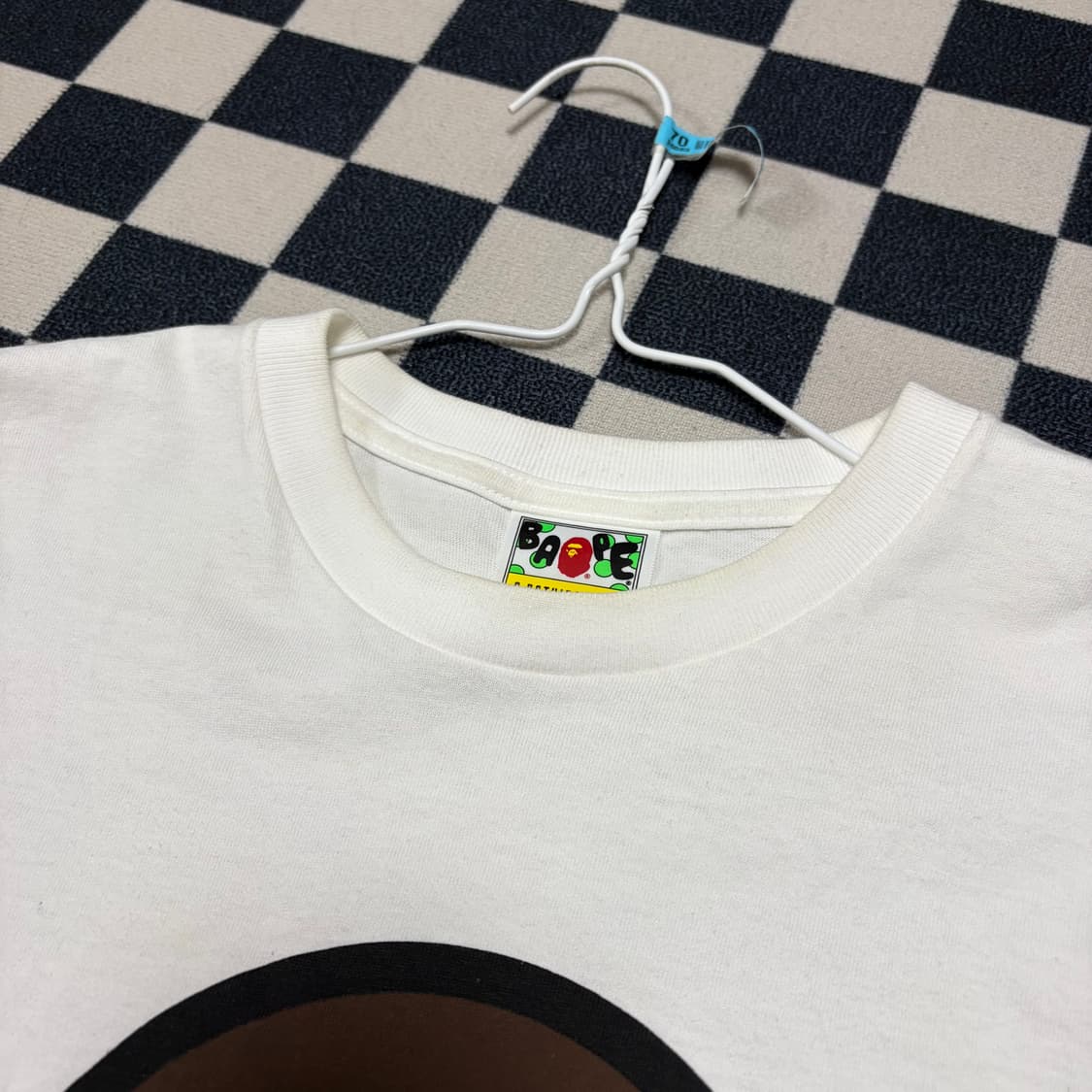 베이프 베이비 마일로 티셔츠 화이트 M 상품이미지3