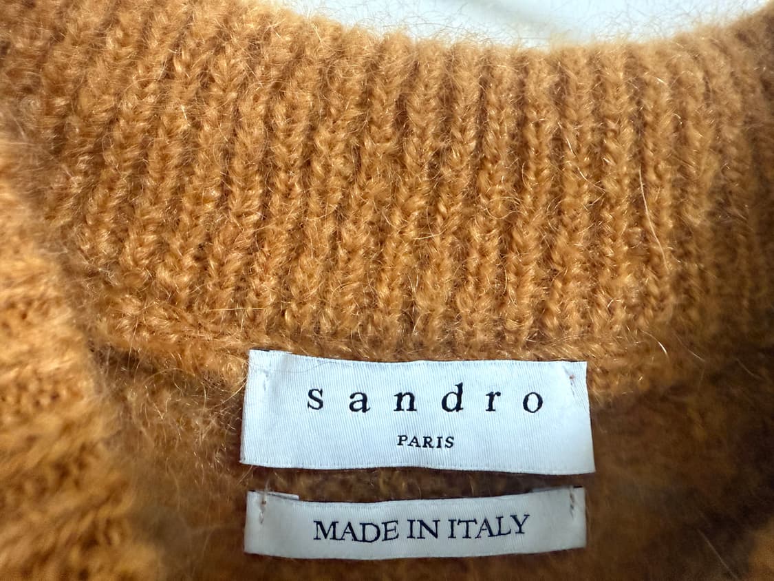 산드로(Sandro) 모헤어 혼방 케이블 니트 스웨터 1 상품이미지3