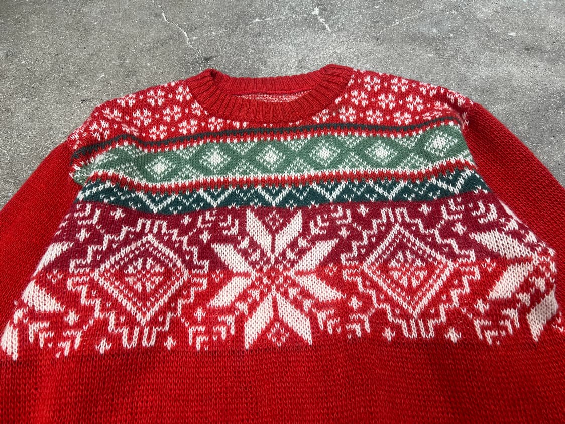 아이슬랜드 노르딕 눈꽃 울 니트 스웨터 상품이미지2