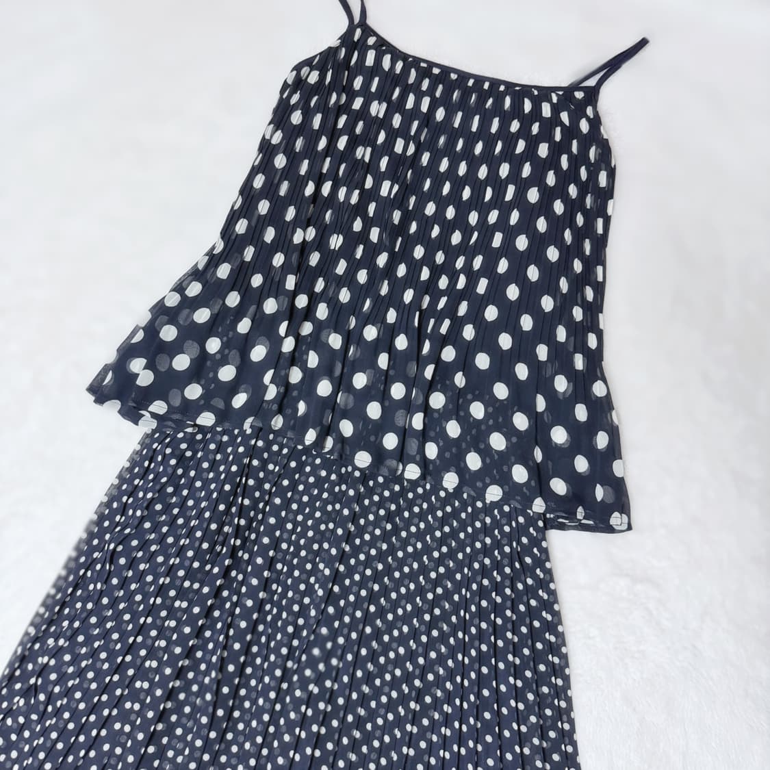 Sistematic 히메갸루 오네갸루 도트 플리츠 드레스 ≽^•⩊•^≼ 상품이미지4