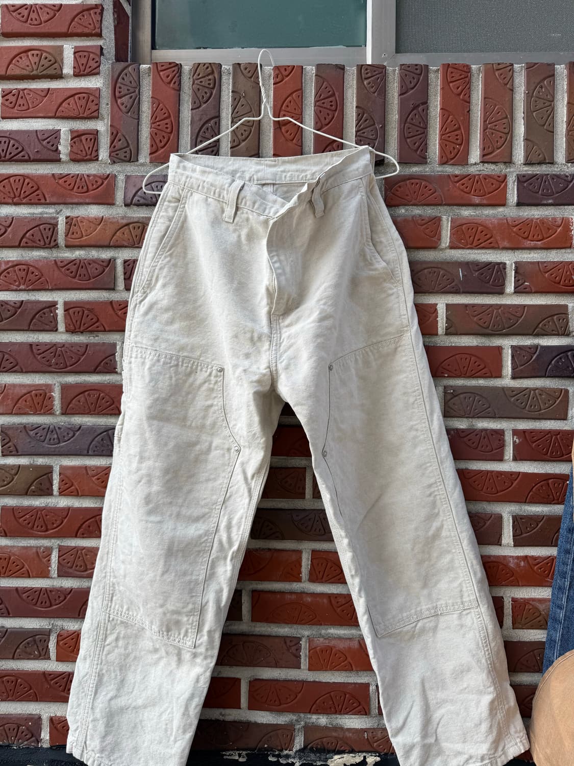 칼하트 카펜터 더블니 오프화이트 덩가리핏 상품이미지1