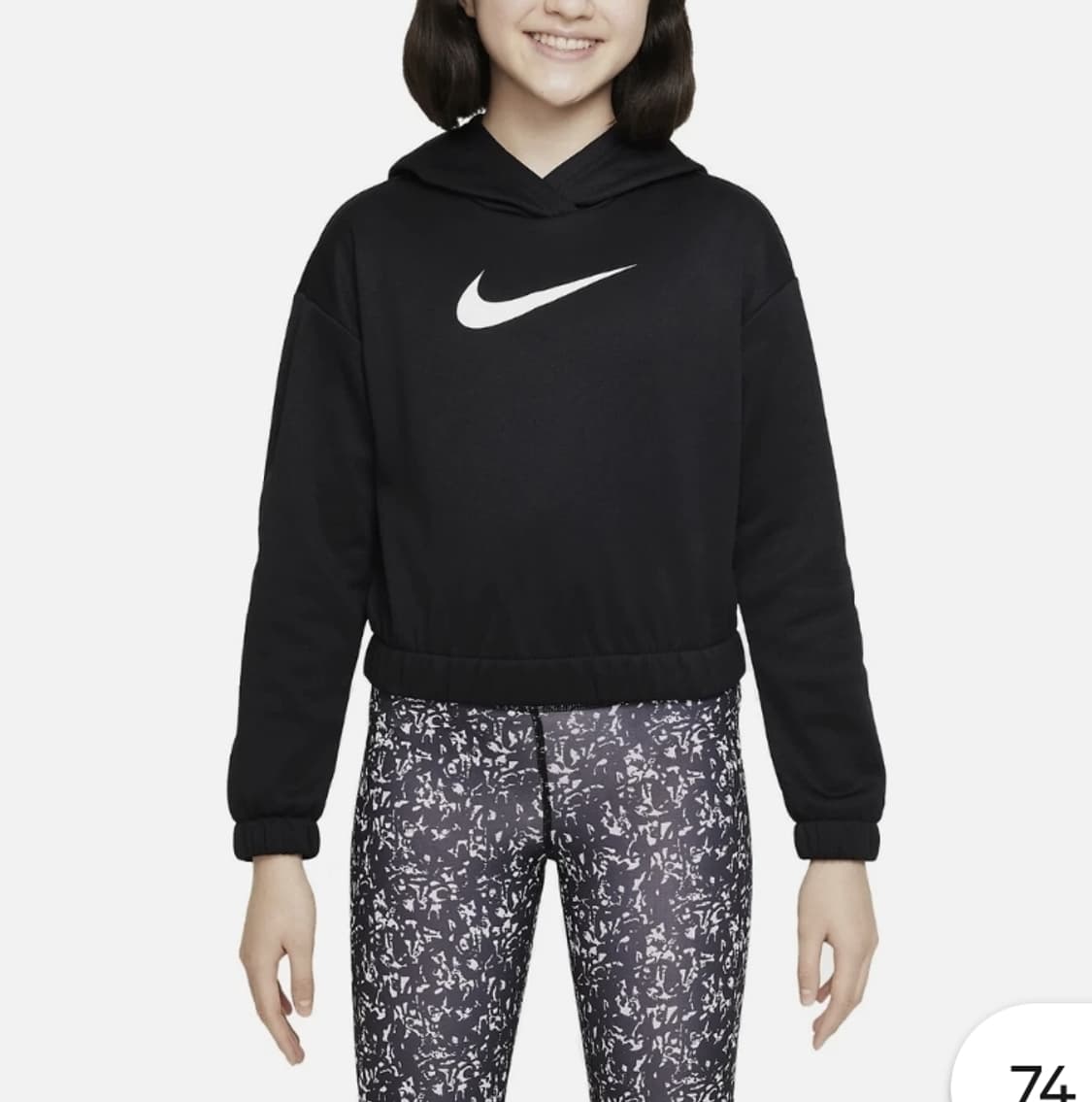 나이키 키즈 써마핏 기모 후드티 블랙 M 여아용 유아 아동 상품이미지7