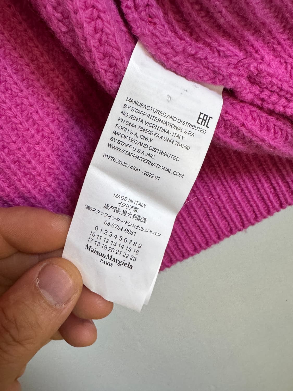메종 마르지엘라 핑크 니트 가디건 상품이미지6