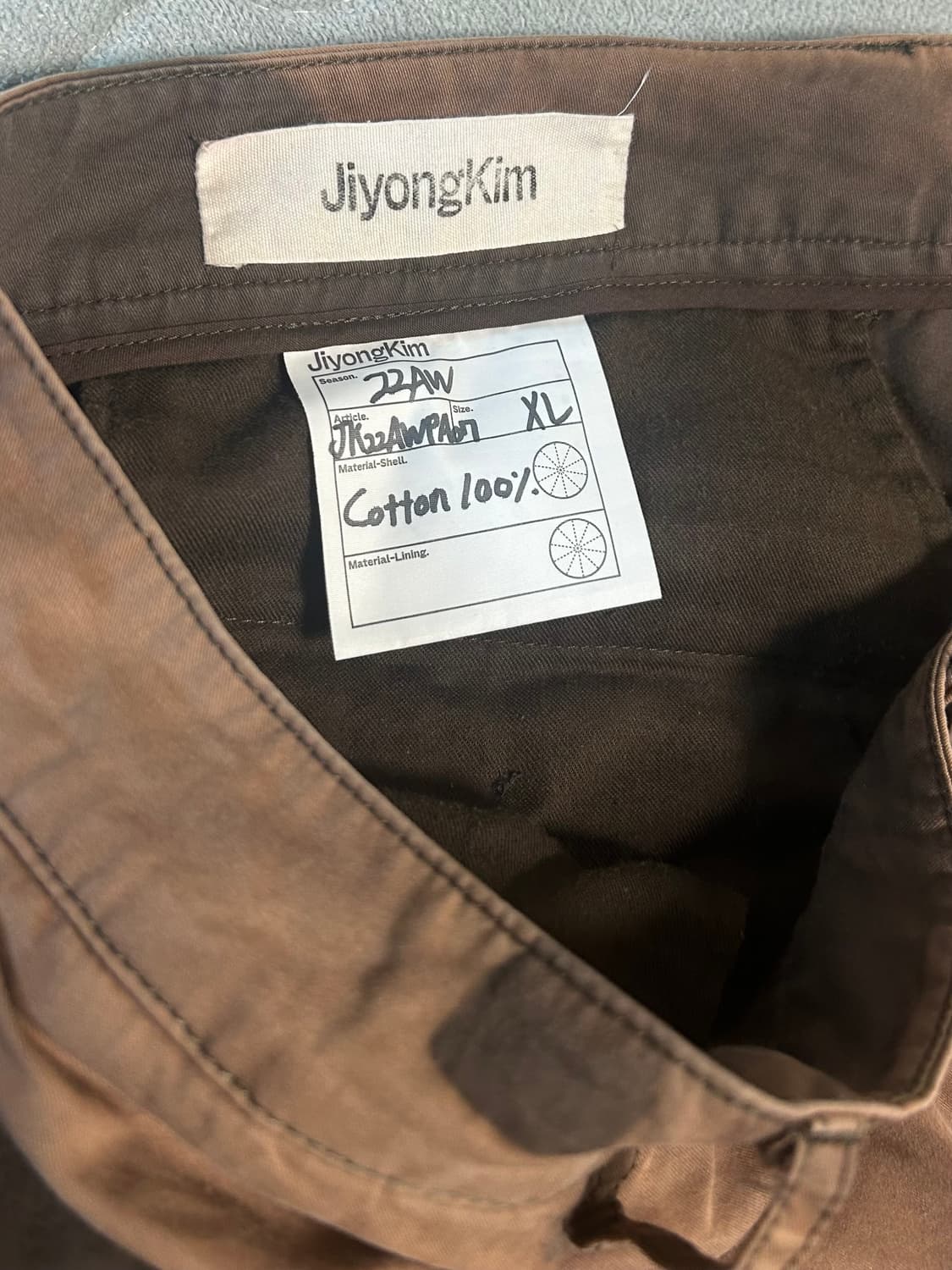 지용킴 22aw 선블리치 카고 코튼팬츠 상품이미지3