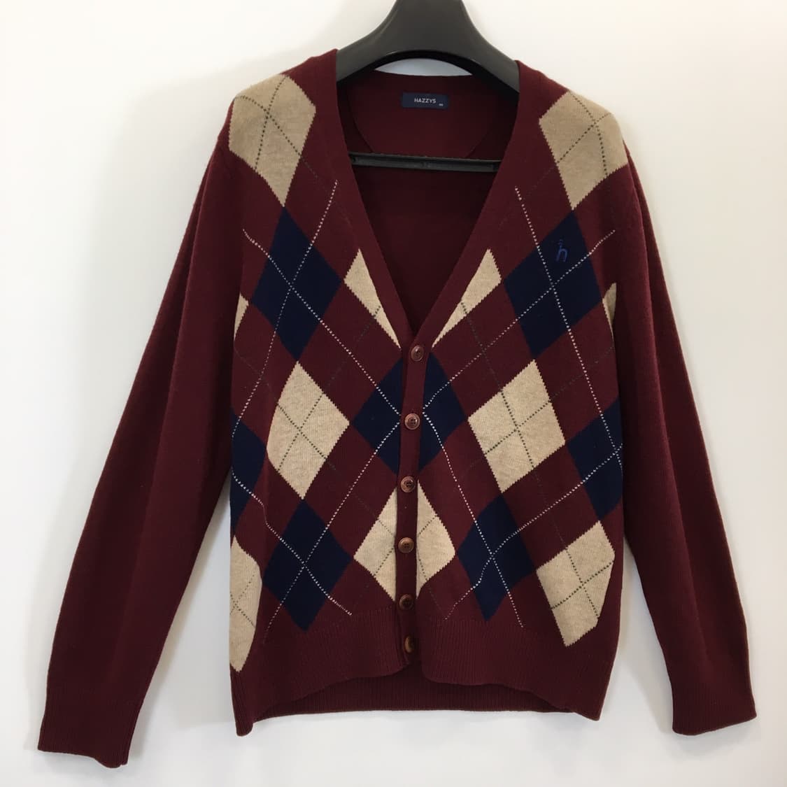 헤지스 아가일 니트가디건 105  상품이미지1