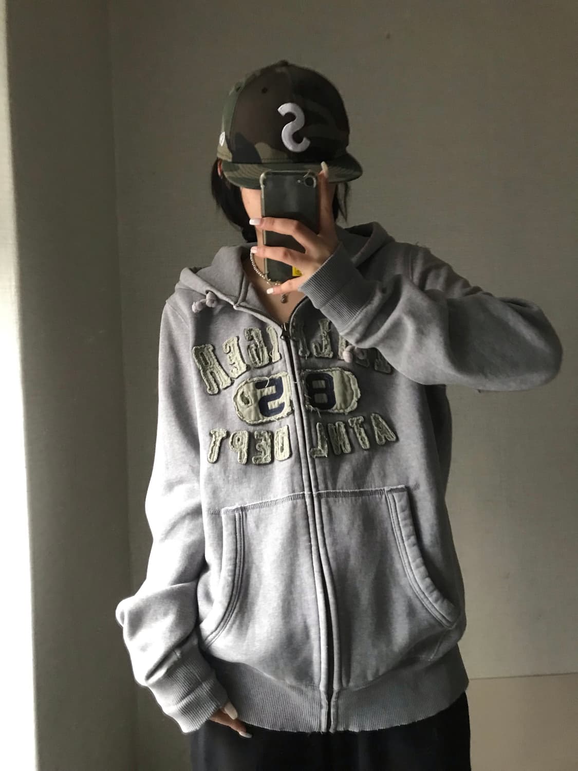 타미힐피거 그레이 빅로고 후드집업 상품이미지2