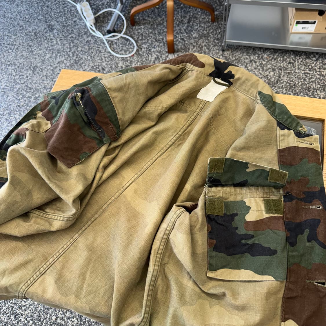 빈티지 이탈리아 군 우드랜드 필드 자켓 (L)  상품이미지6