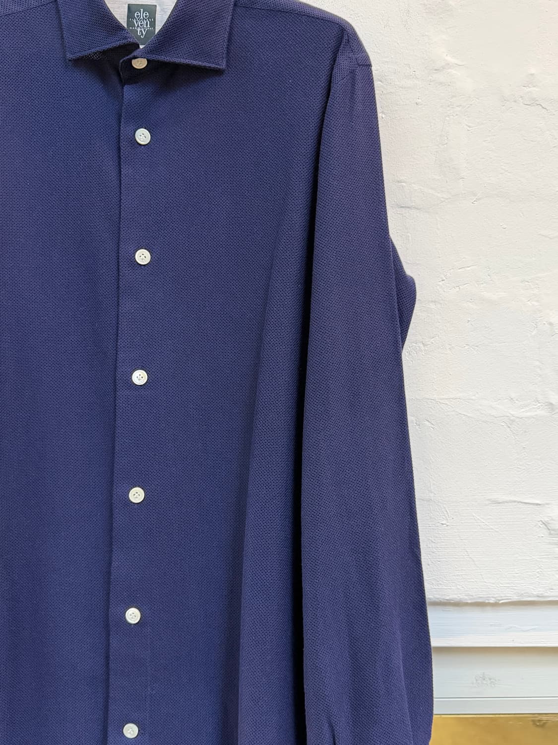 Eleventy 코튼 퍼플 네이비 셔츠 남방 L(100) 상품이미지3