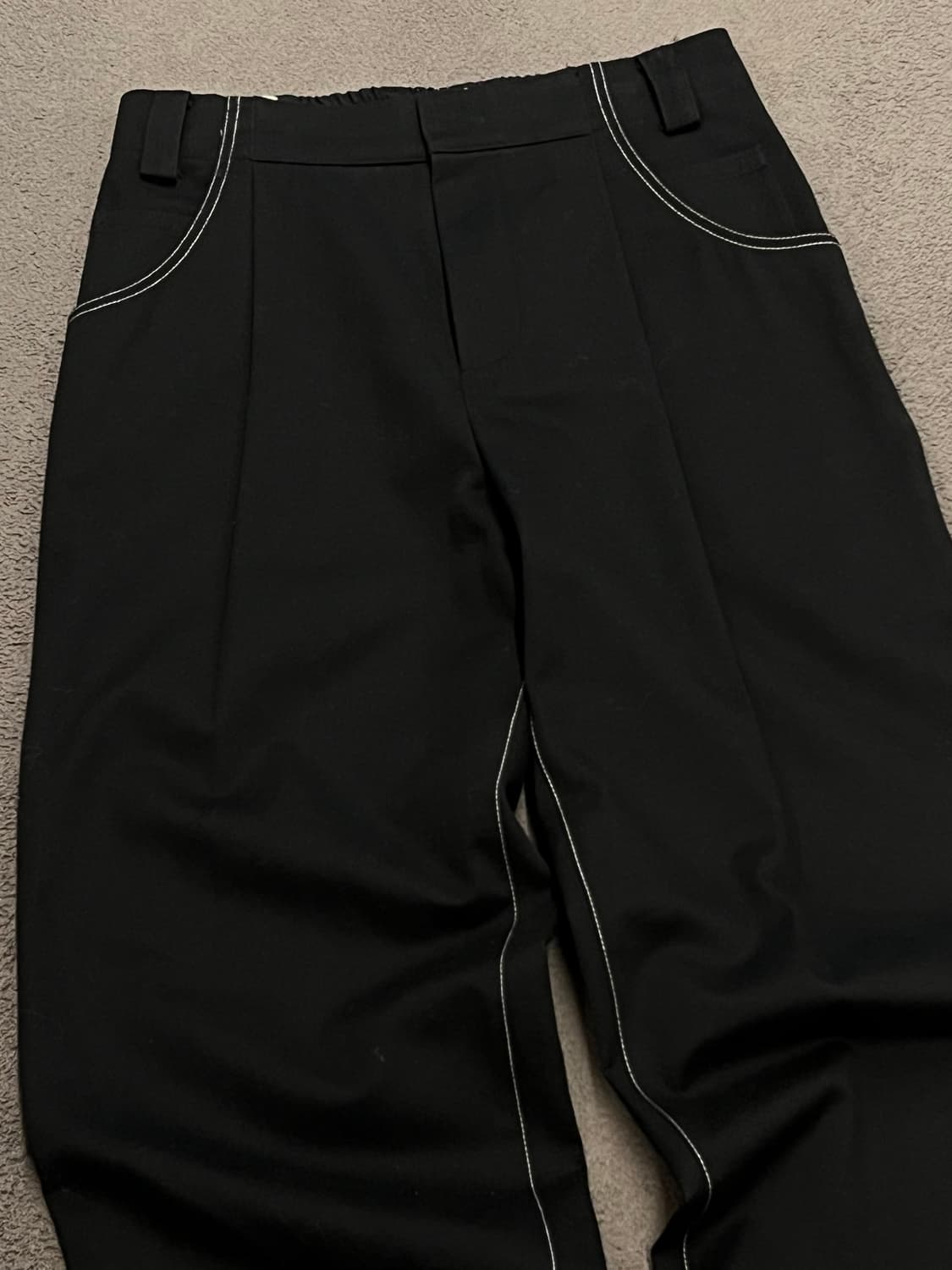 시스템옴므 스티치 밴드 와이드 팬츠 처분  상품이미지3