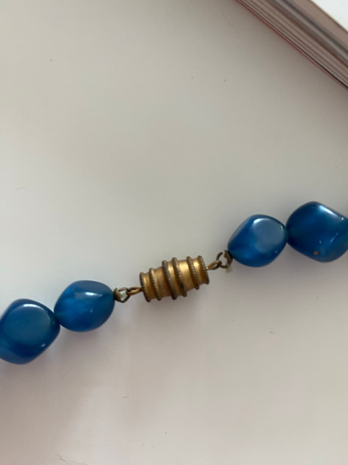 일본수입 블루 컬러 비즈 목걸이 상품이미지5